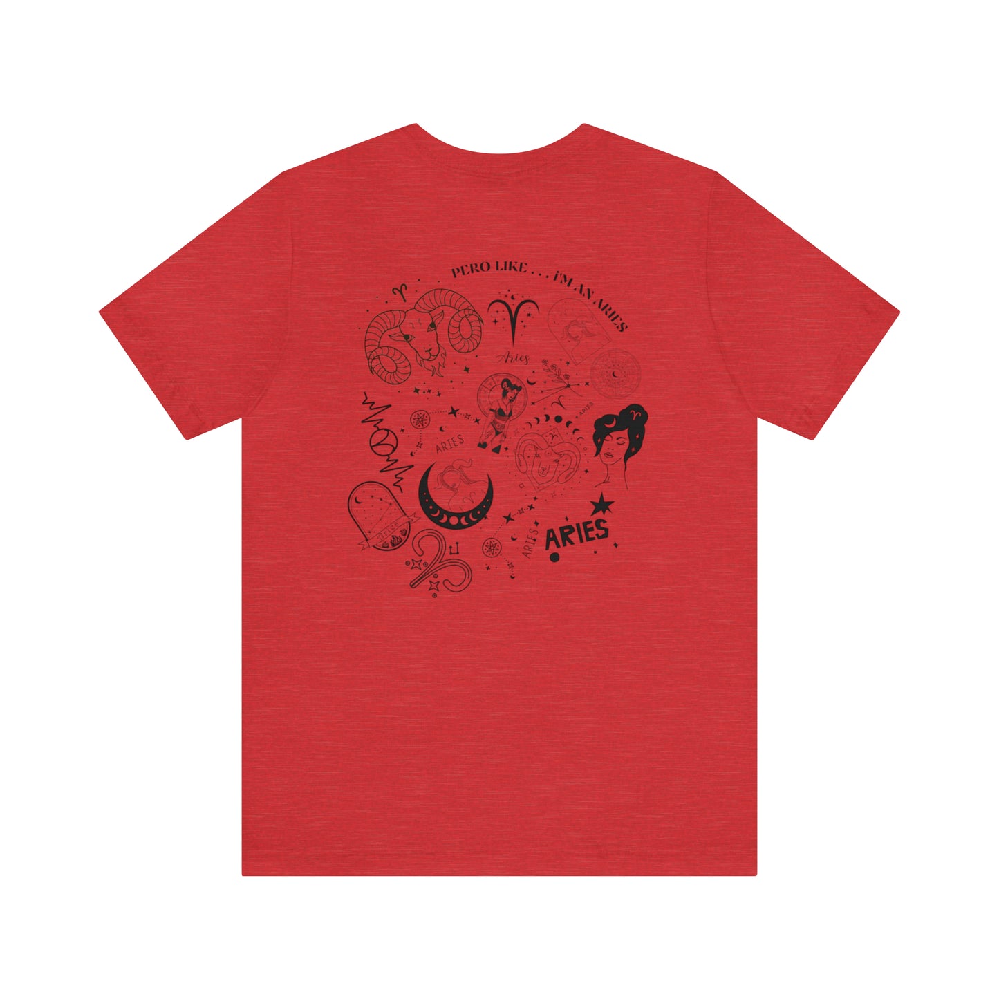 Zodiac Aries - Astrology Unisex Jersey Short Sleeve Tee Front/Back Print
