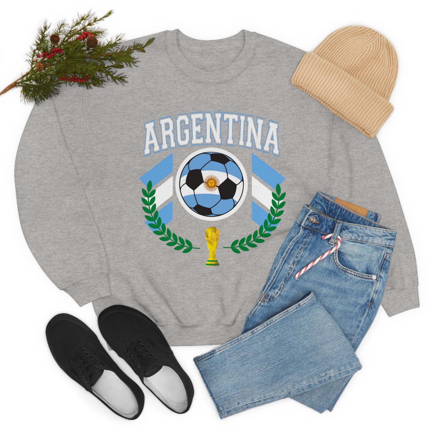Argentina World Cup Soccer Unisex Heavy Blend Crewneck Sweatshirt