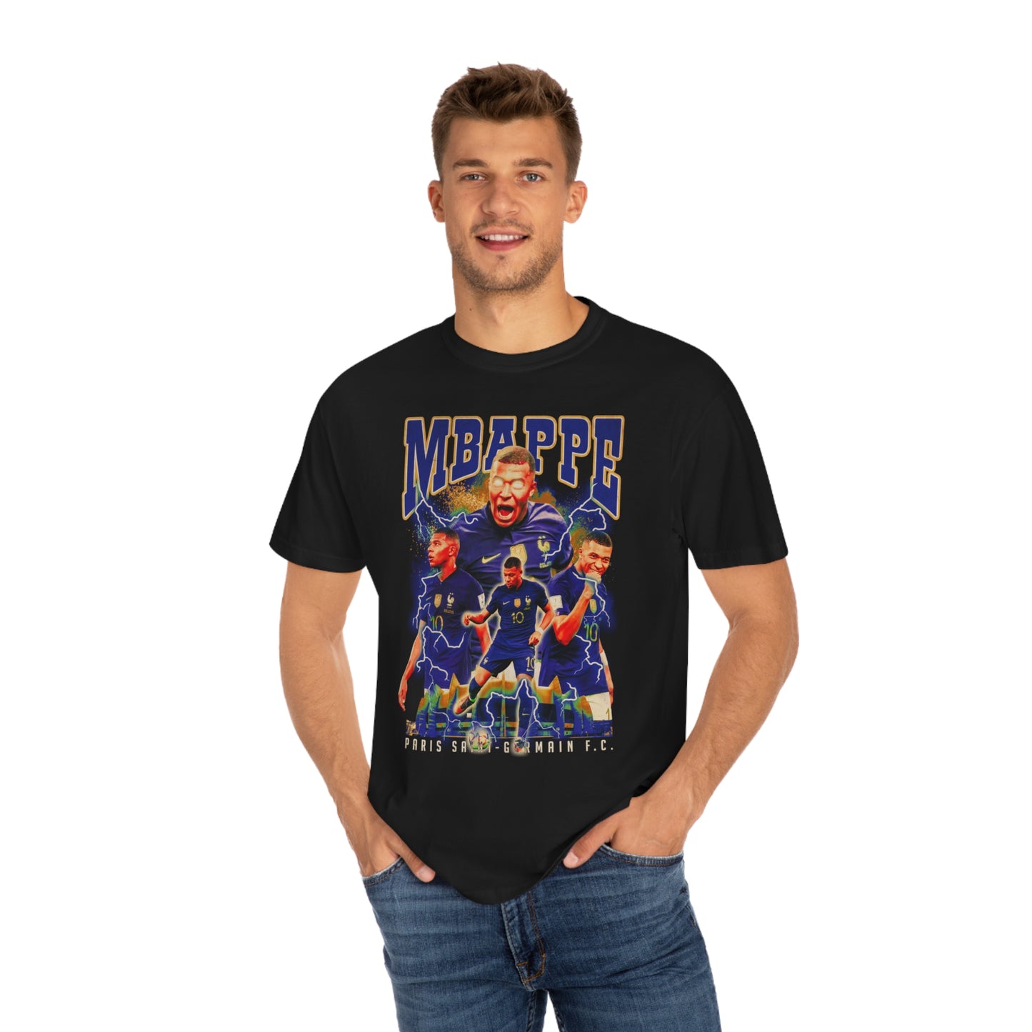 Mbappe Soccer Unisex Garment-Dyed T-shirt