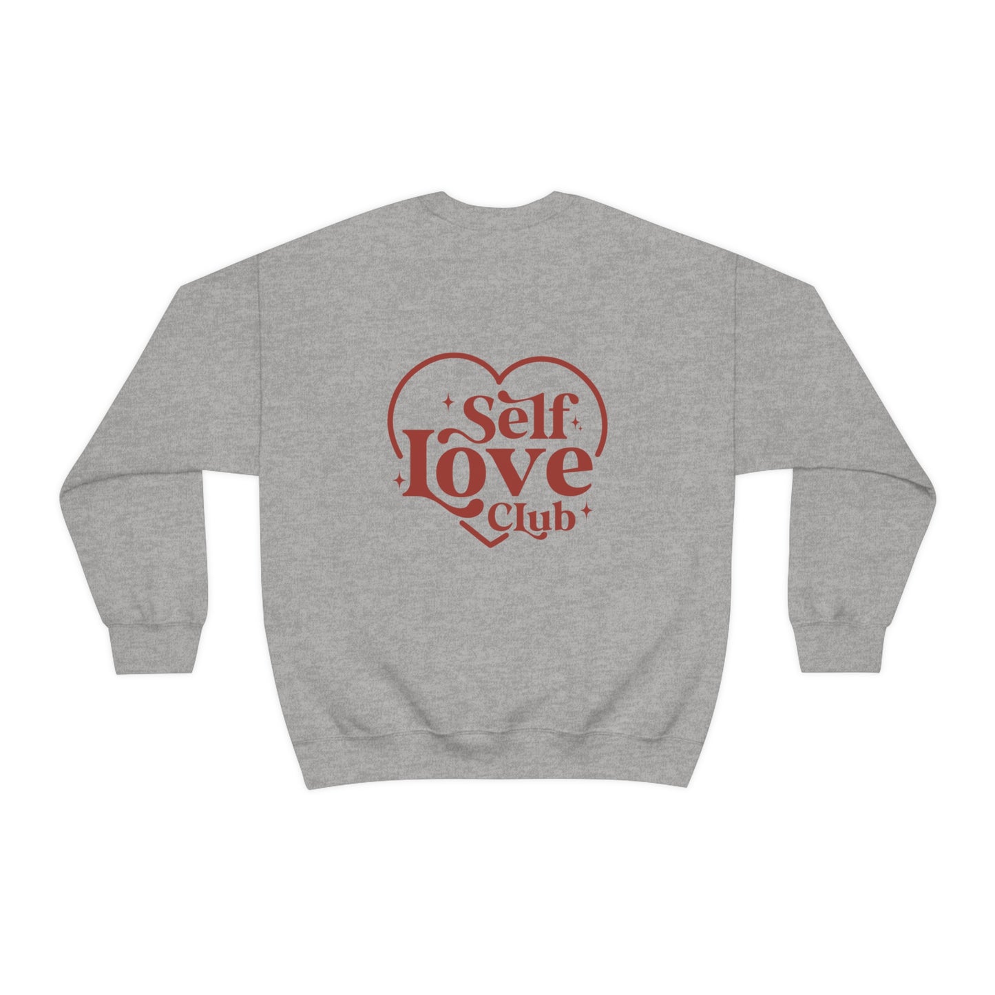 Heart Self Love Club Valentines Day Unisex Heavy Blend Crewneck Sweatshirt Front/Back Print