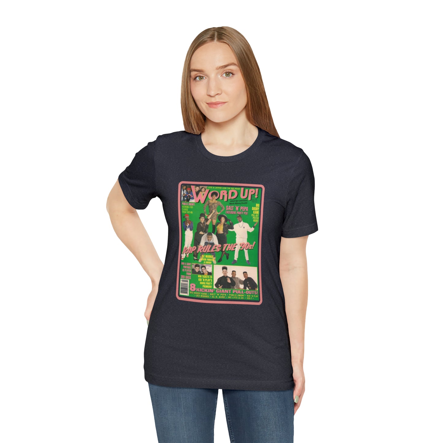 90s Throwback Word Up Magazine Unisex Jersey Short Sleeve Tee