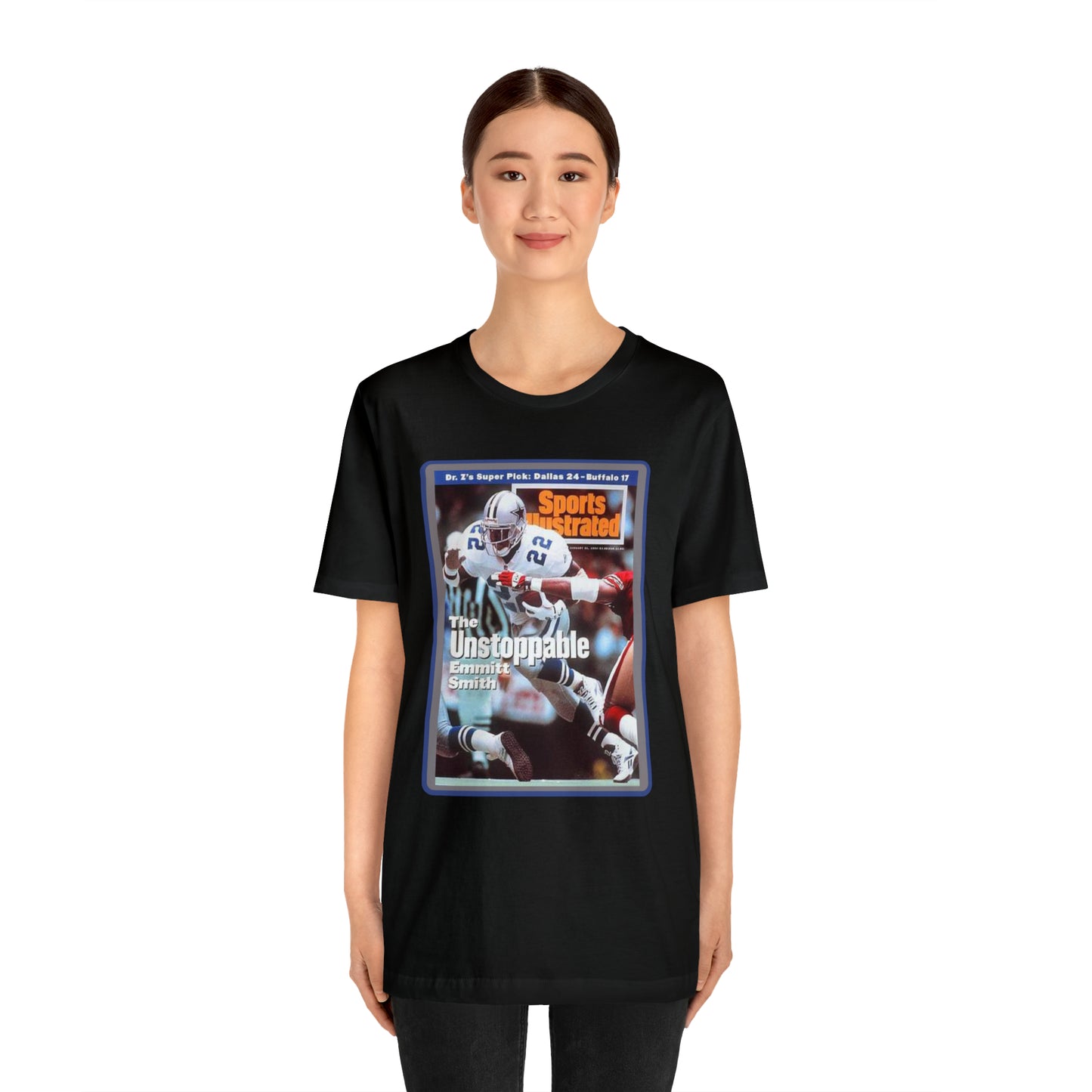 90s Throwback Dallas Cowboys Emmitt Smith v3 Sports Illustrated Magazine Unisex Jersey Short Sleeve Tee