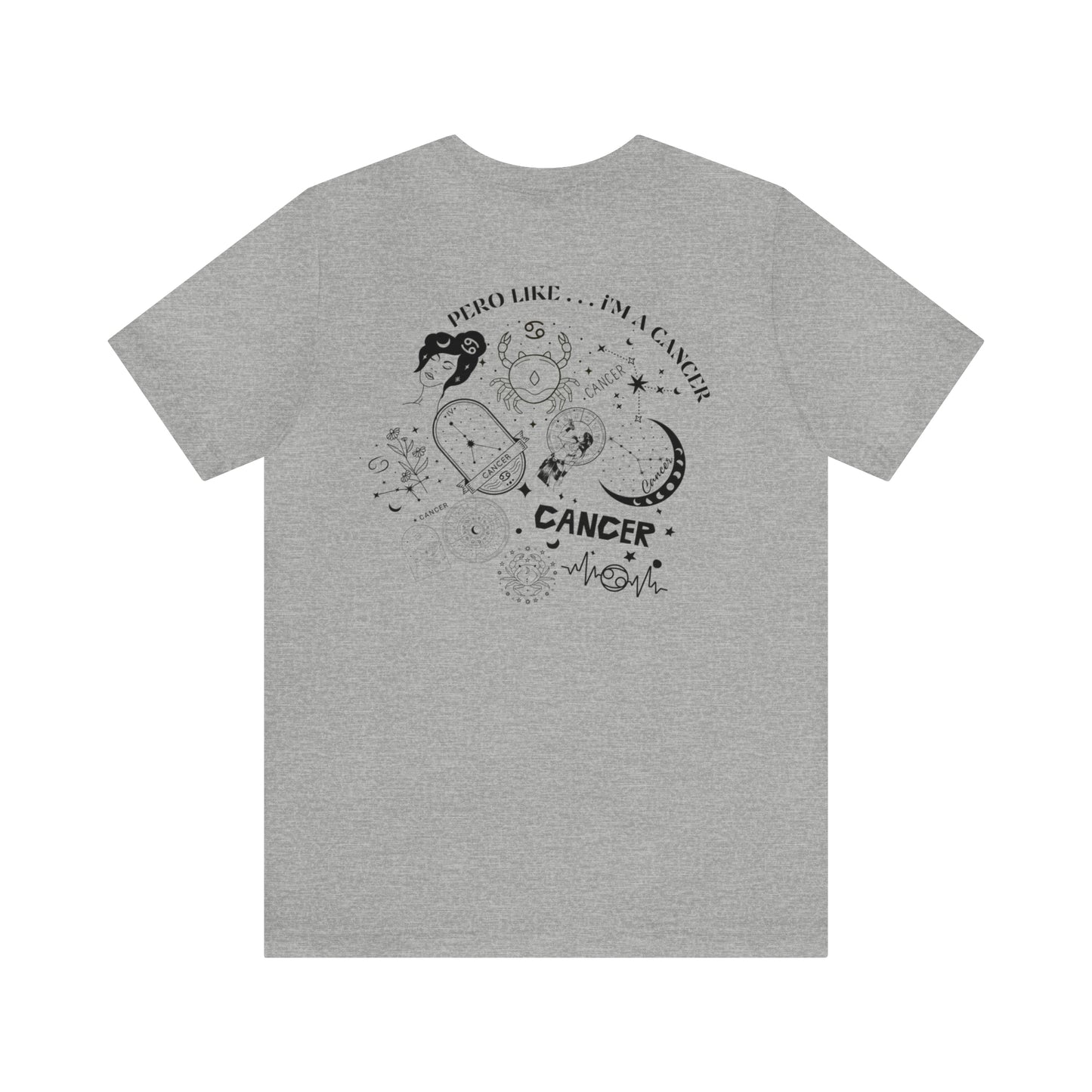 Zodiac Cancer - Astrology Unisex Jersey Short Sleeve Tee Front/Back Print