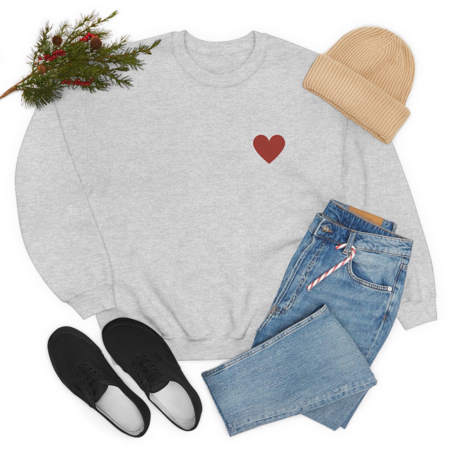 Heart Self Love Club Valentines Day Unisex Heavy Blend Crewneck Sweatshirt Front/Back Print
