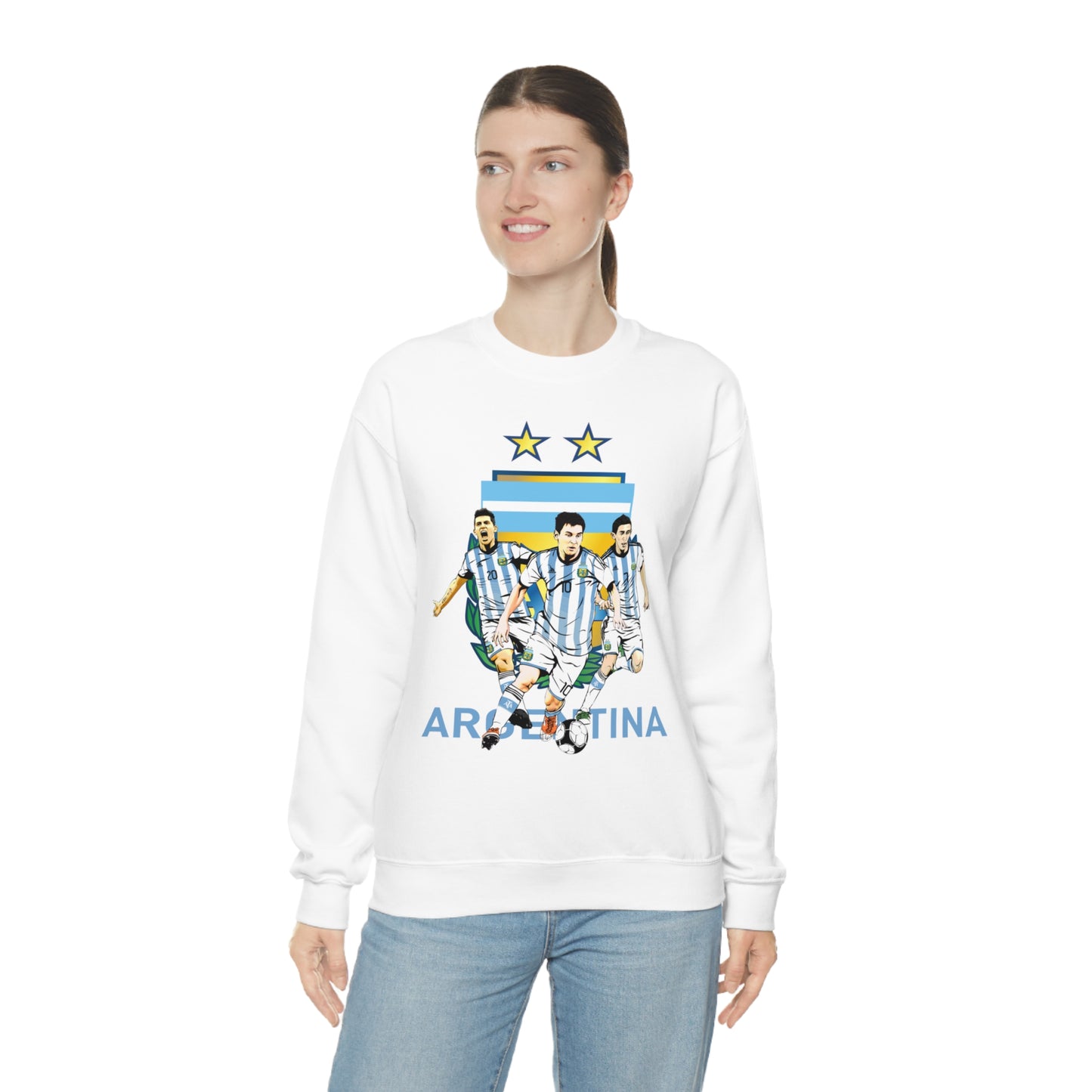Argentina Soccer Unisex Heavy Blend Crewneck Sweatshirt