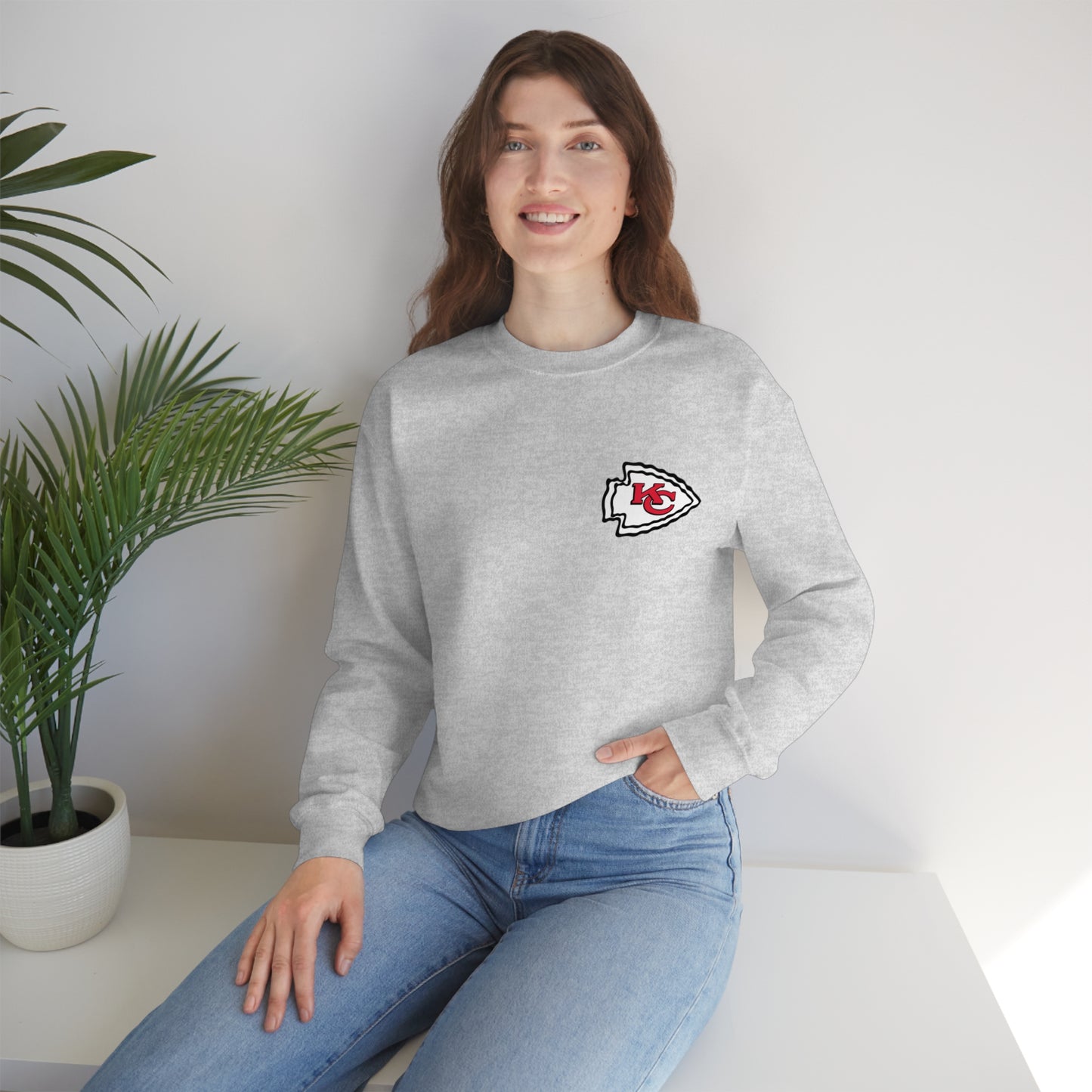 Kansas Mahomes Football Unisex Heavy Blend Crewneck Sweatshirt Front/Back Print