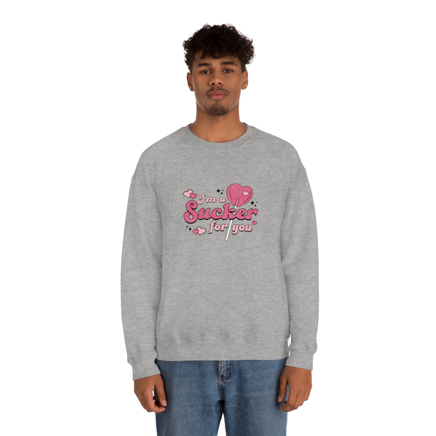 Sucker For You Valentines Day Unisex Heavy Blend Crewneck Sweatshirt