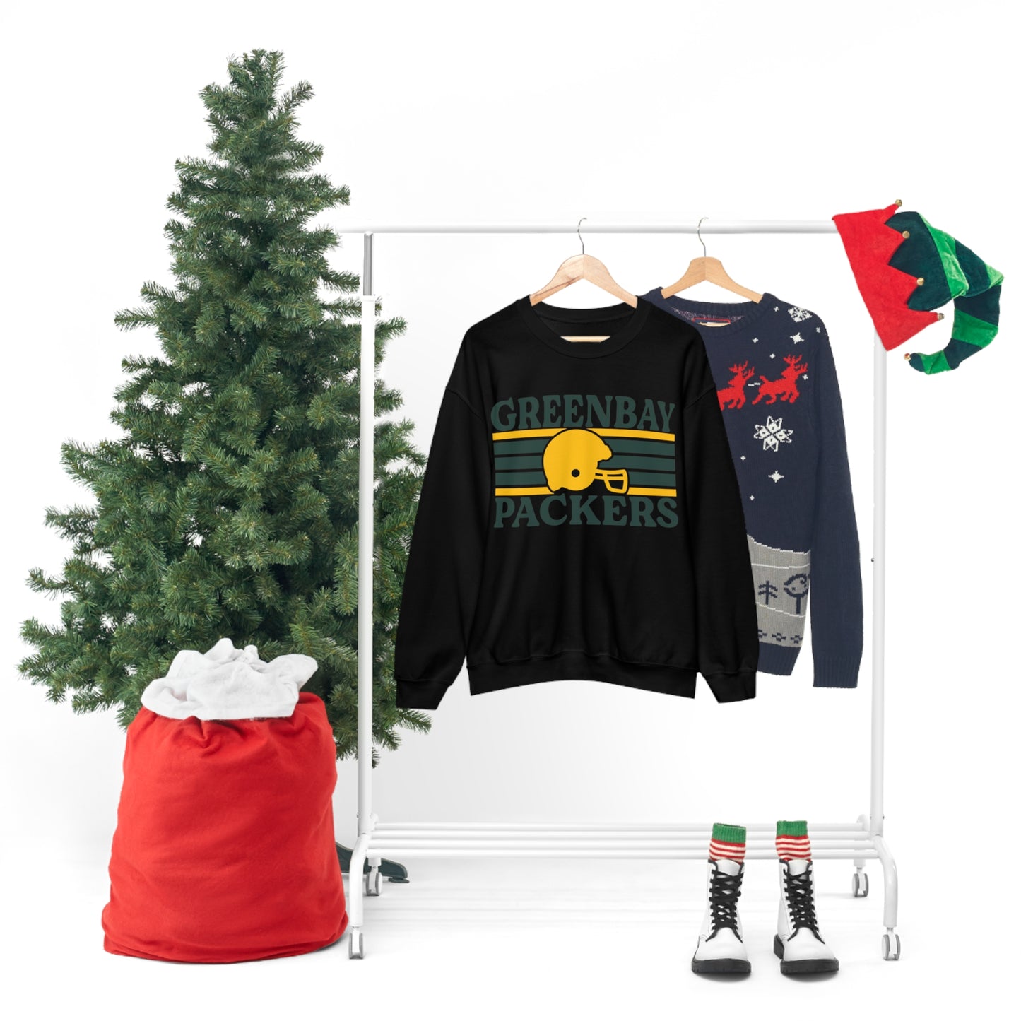 Retro Style Green Bay Football Unisex Heavy Blend Crewneck Sweatshirt