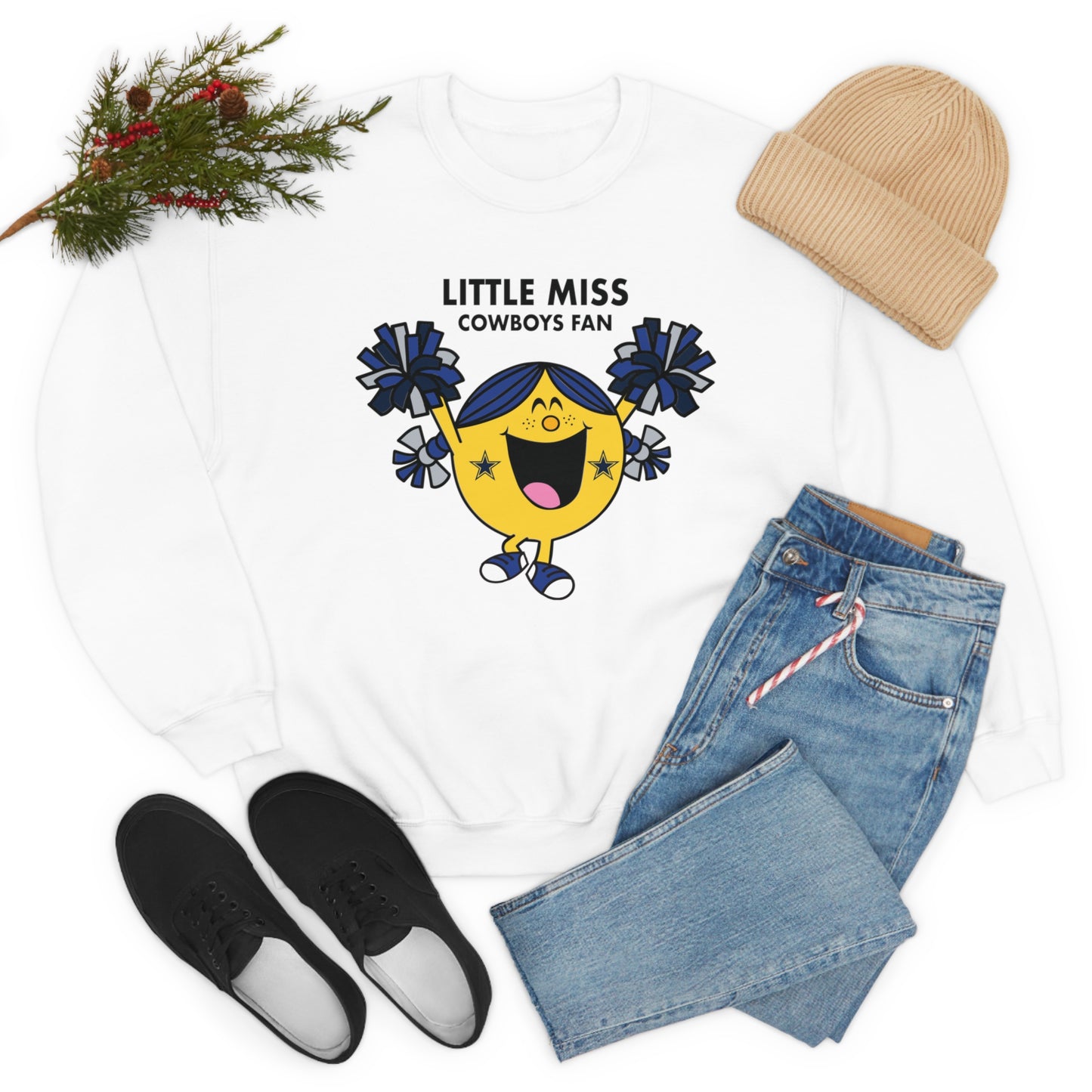 Little Miss Dallas Cowboys Unisex Heavy Blend Crewneck Sweatshirt