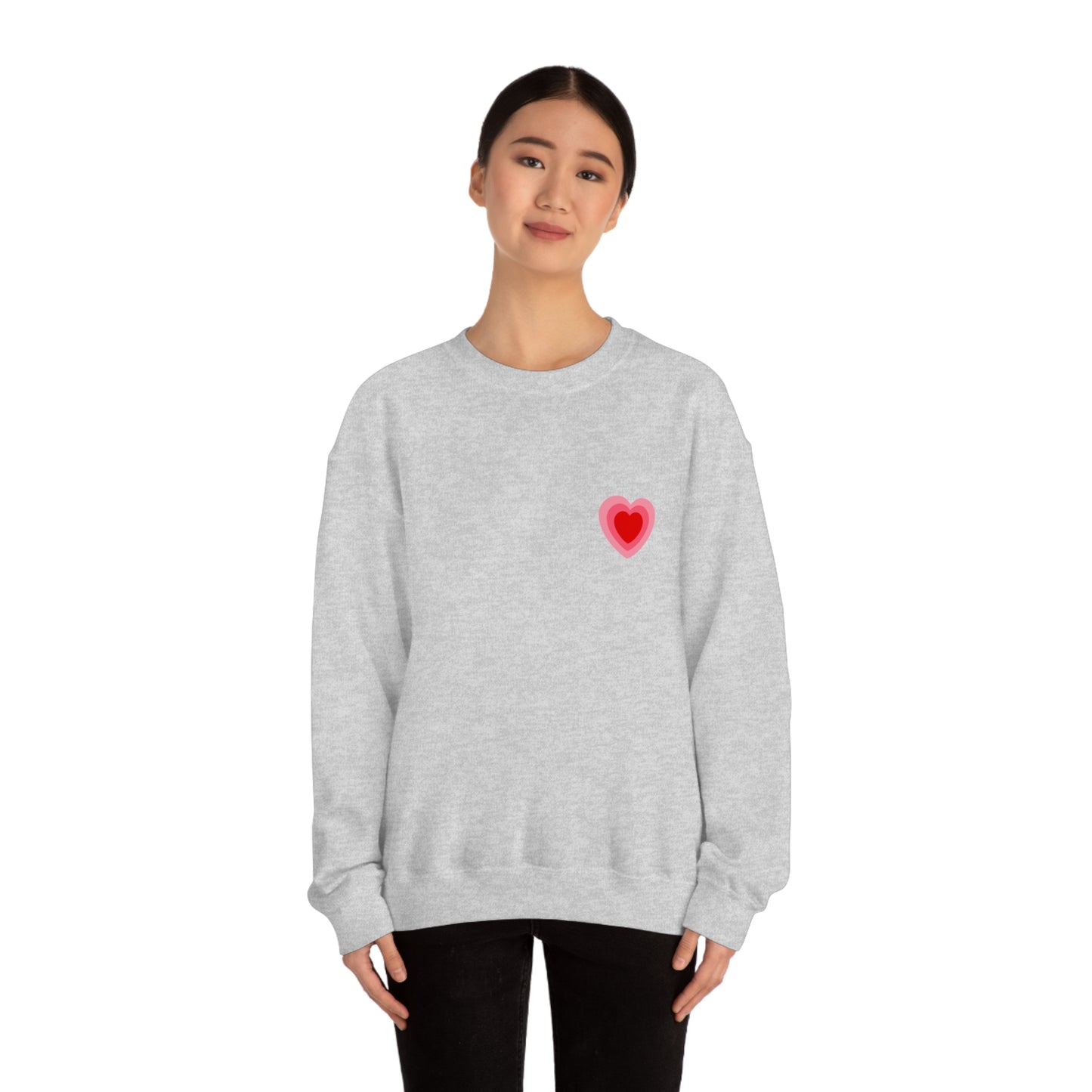 Heart Thick Thighs Love Vibes Valentines Day Unisex Heavy Blend Crewneck Sweatshirt Front/Back Print