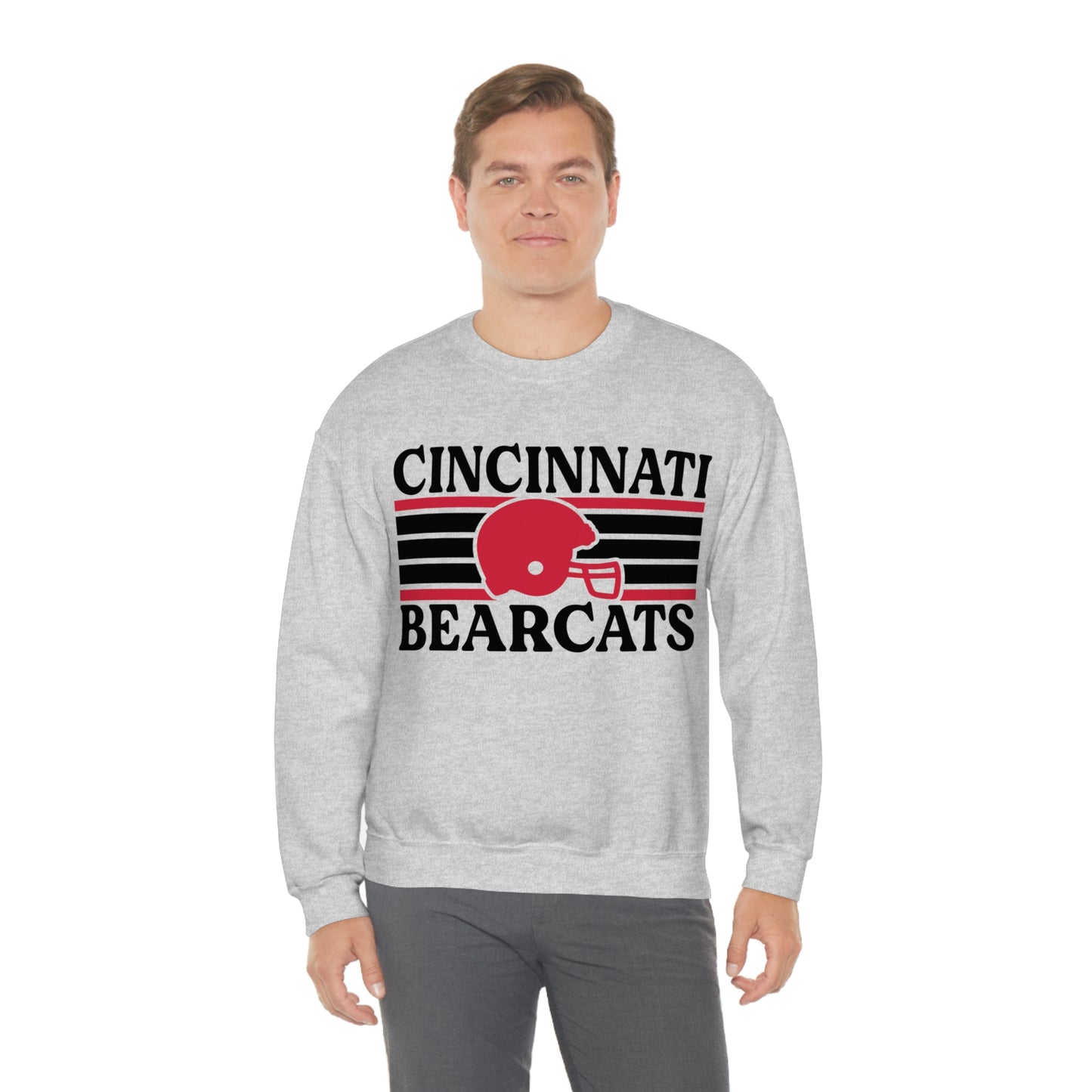 Retro Style Bearcats Football Unisex Heavy Blend Crewneck Sweatshirt