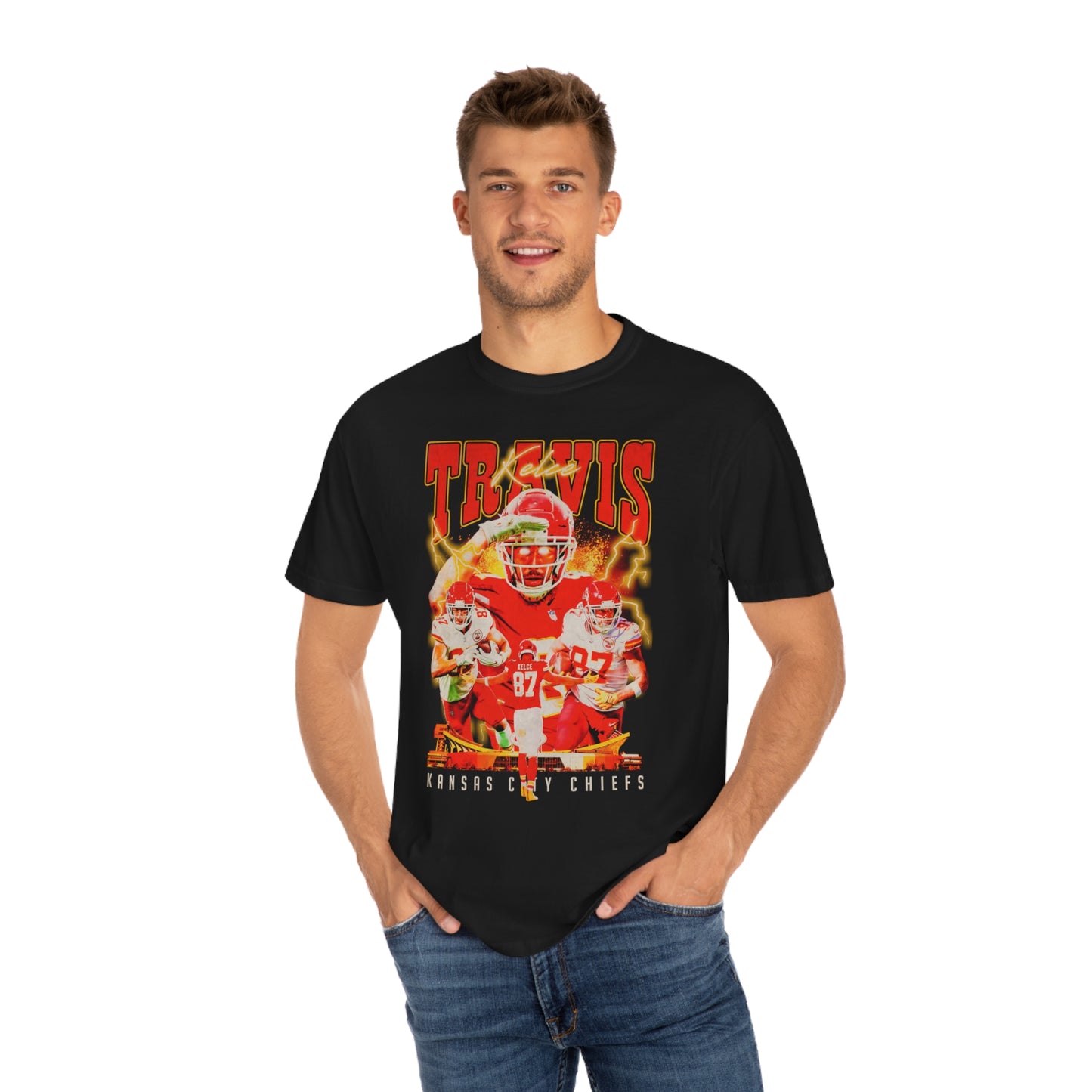 Kelce Kansas Football Unisex Garment-Dyed T-shirt
