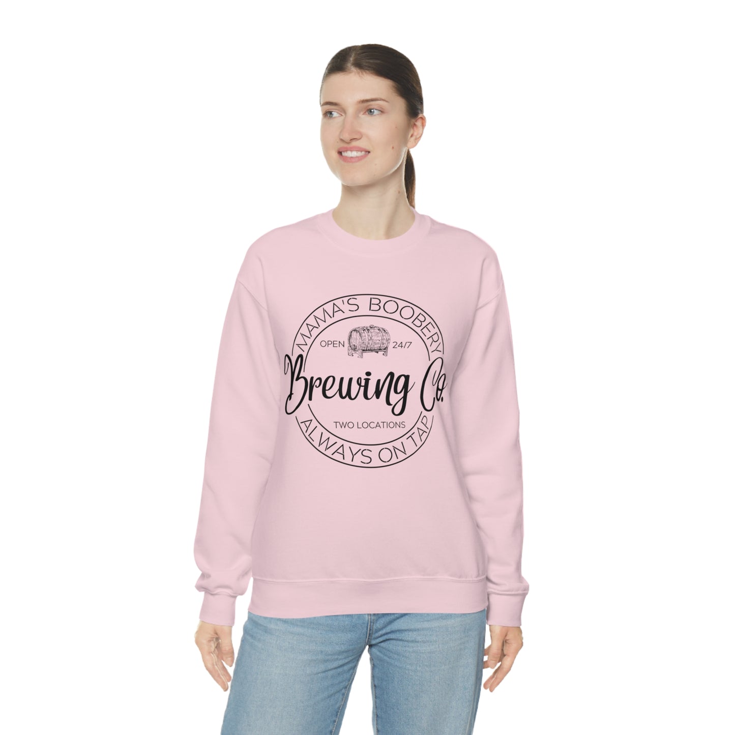 Moms Boobery Brewery Unisex DryBlend® Crewneck Sweatshirt