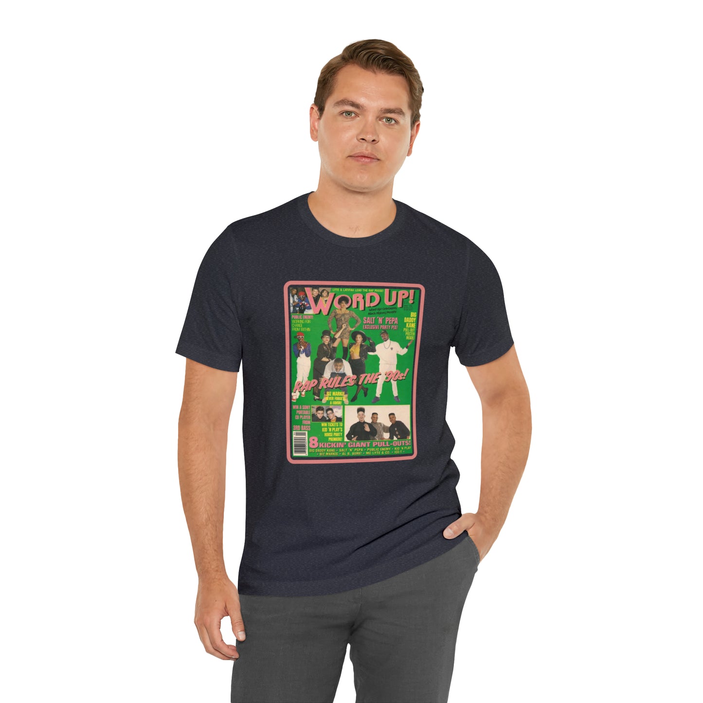 90s Throwback Word Up Magazine Unisex Jersey Short Sleeve Tee