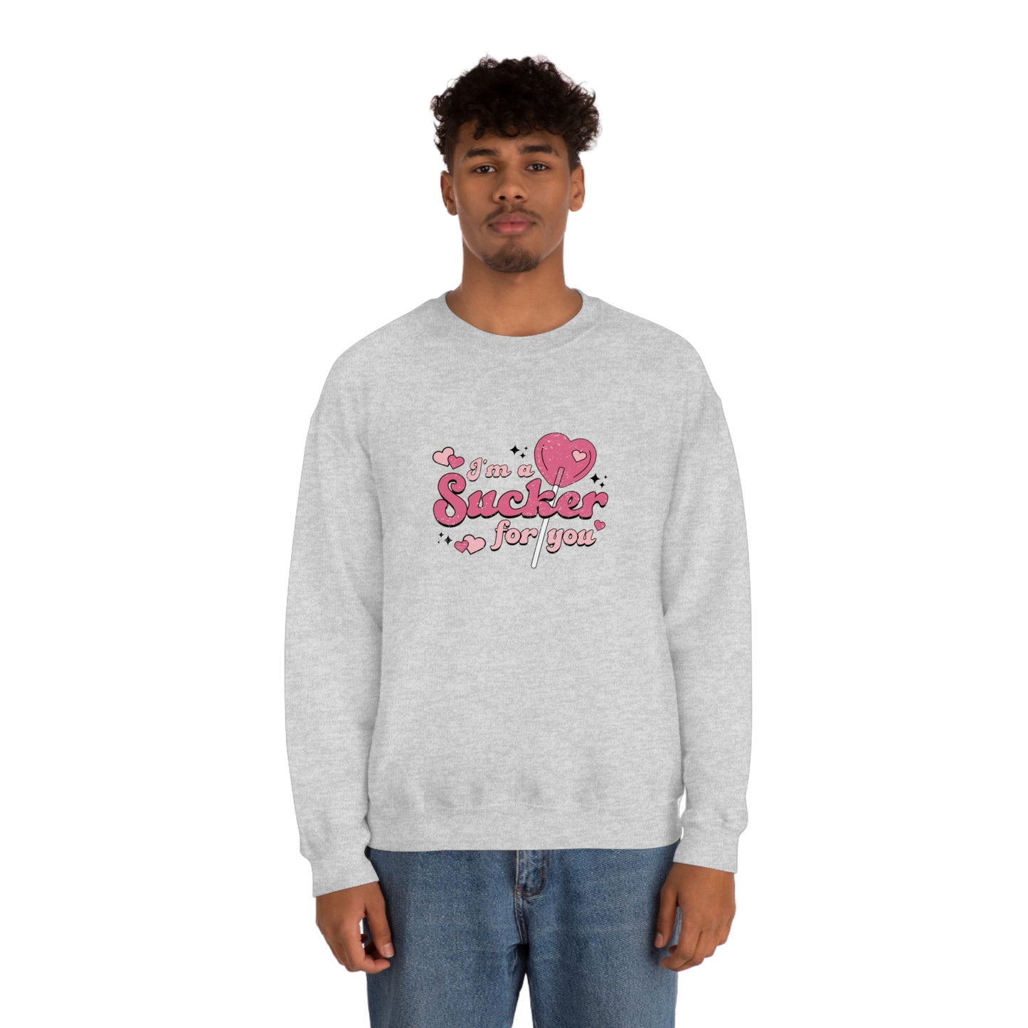 Sucker For You Valentines Day Unisex Heavy Blend Crewneck Sweatshirt