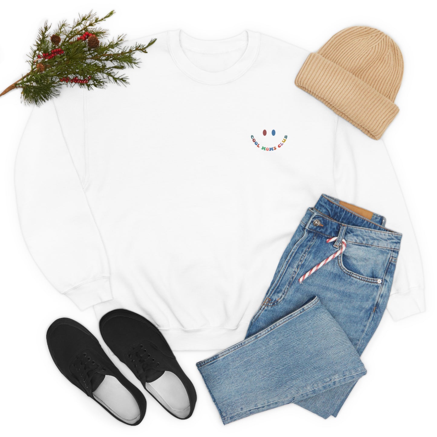 Cool Moms Club Unisex DryBlend® Crewneck Sweatshirt Front/Back Print