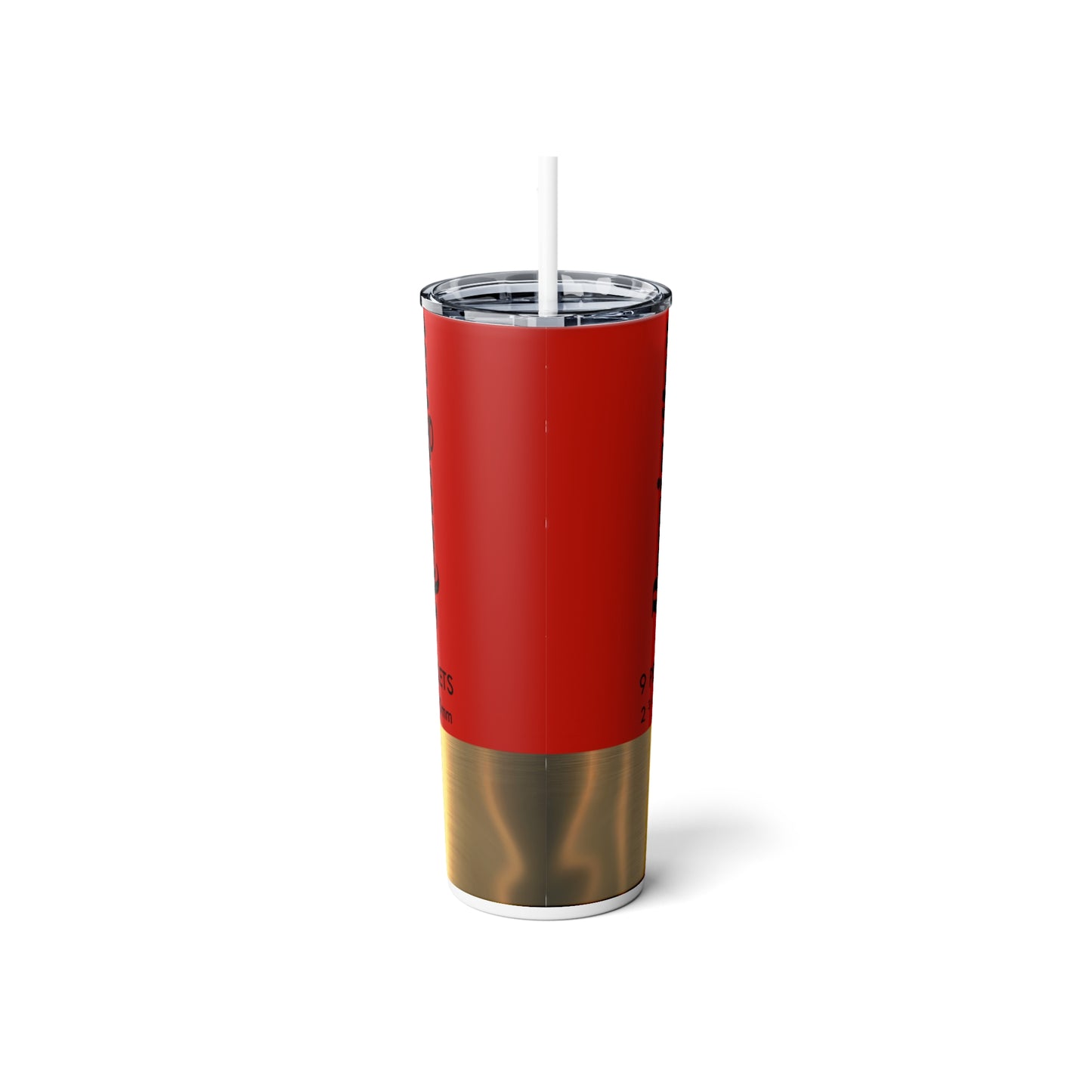 Remington Shotgun Shell Red Skinny Steel Tumbler with Straw, 20oz