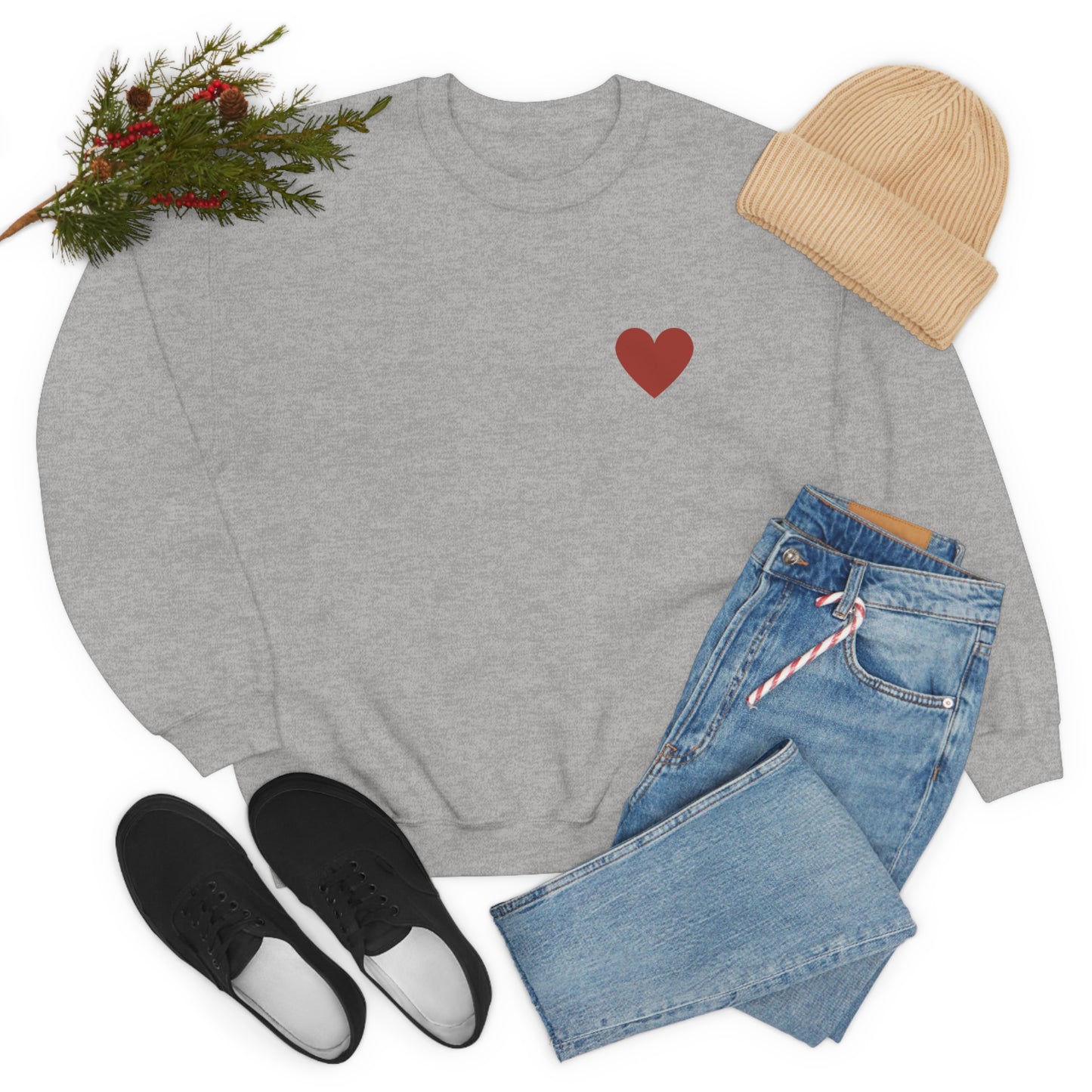 Heart Self Love Club Valentines Day Unisex Heavy Blend Crewneck Sweatshirt Front/Back Print