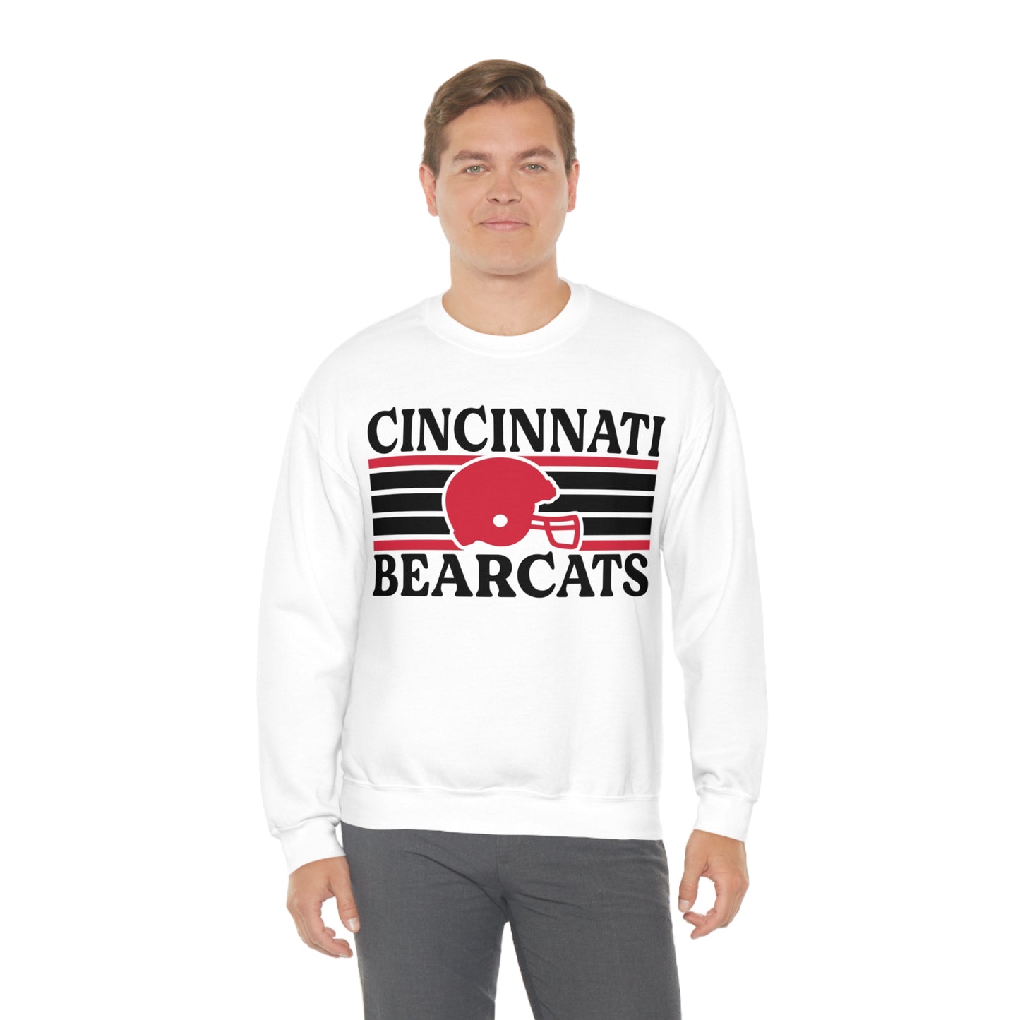 Retro Style Bearcats Football Unisex Heavy Blend Crewneck Sweatshirt