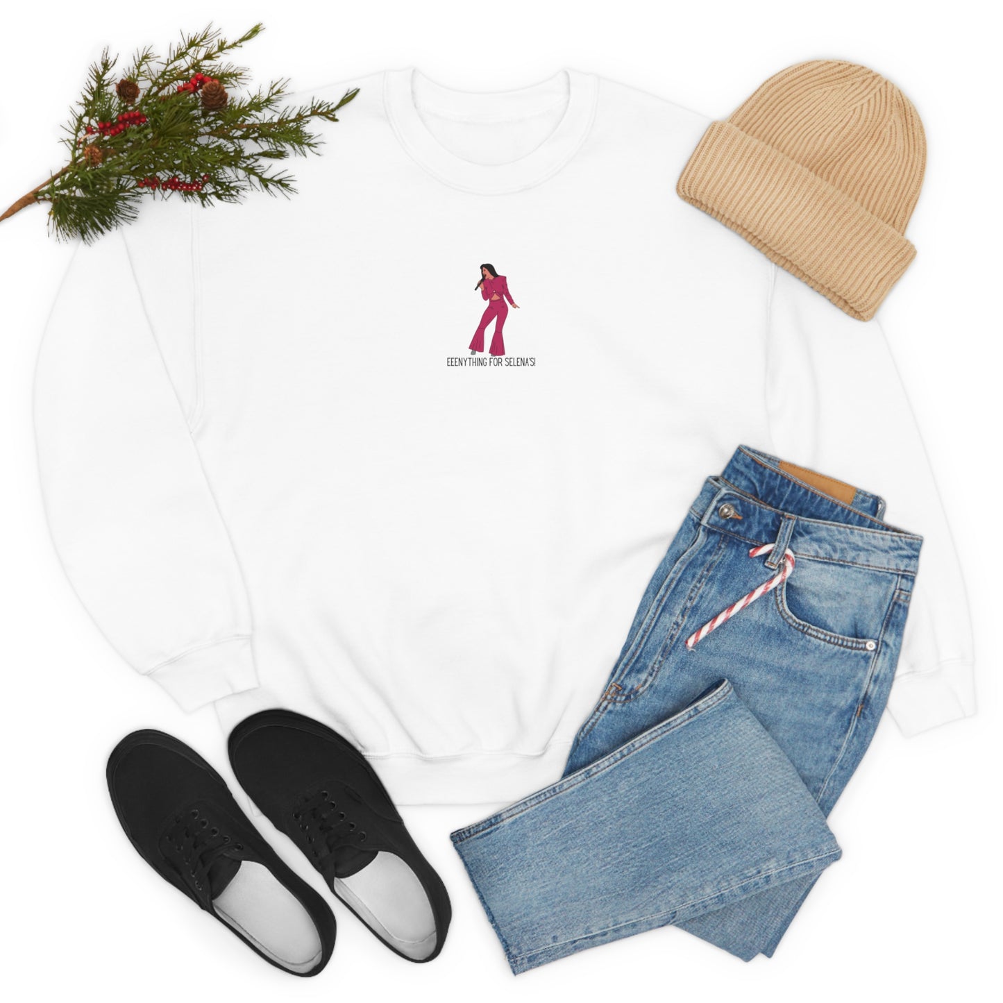 Eeeenything For Selenas Unisex Heavy Blend Crewneck Sweatshirt