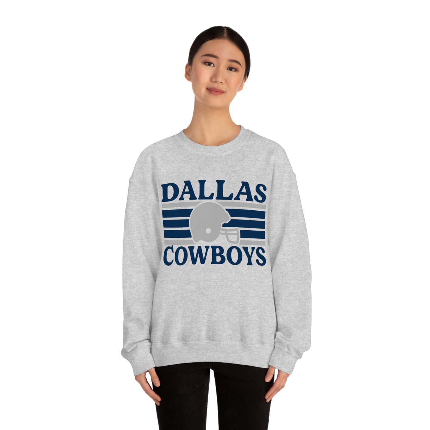 Retro Style Dallas Football Unisex Heavy Blend Crewneck Sweatshirt