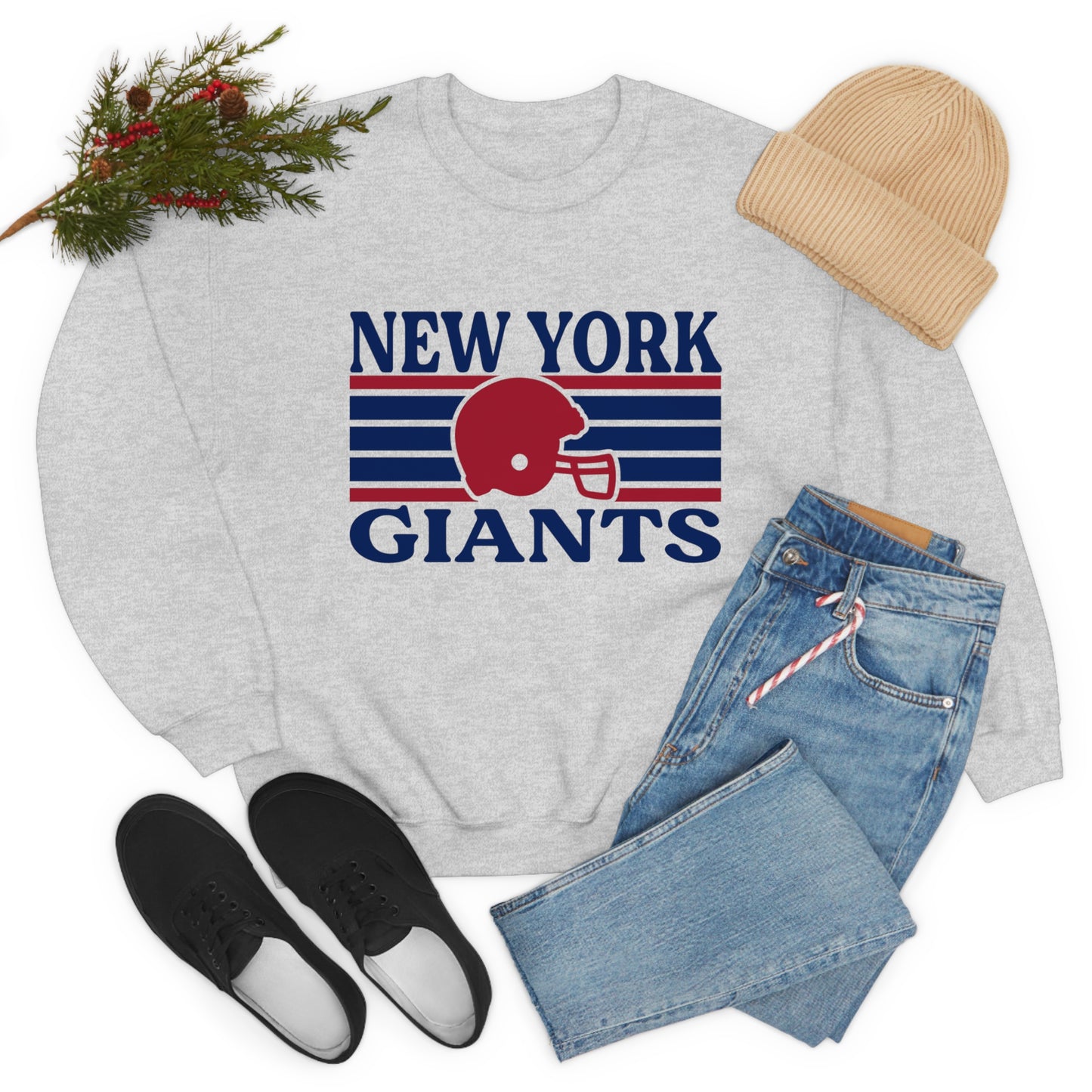 Retro Style New York Football Unisex Heavy Blend Crewneck Sweatshirt