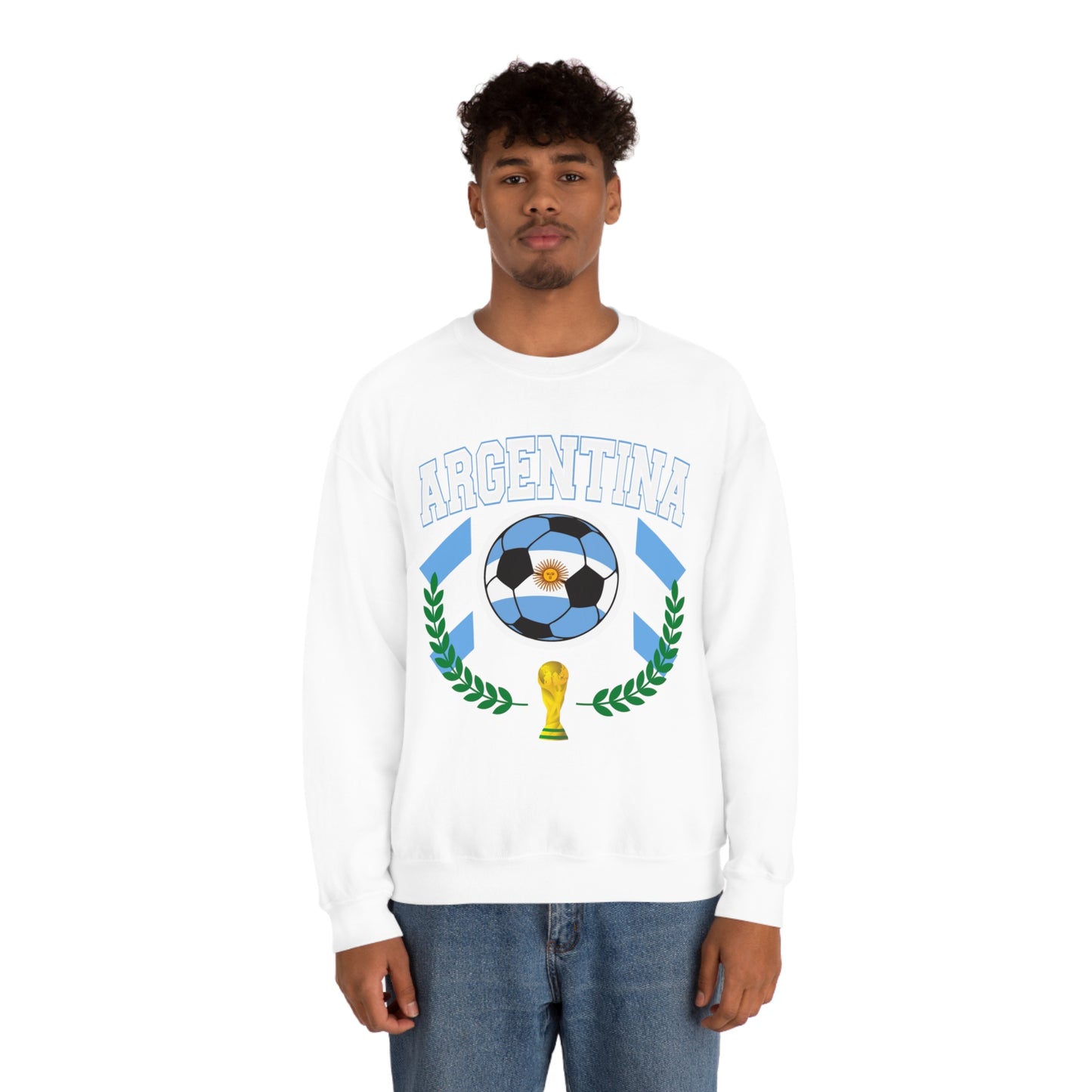 Argentina World Cup Soccer Unisex Heavy Blend Crewneck Sweatshirt