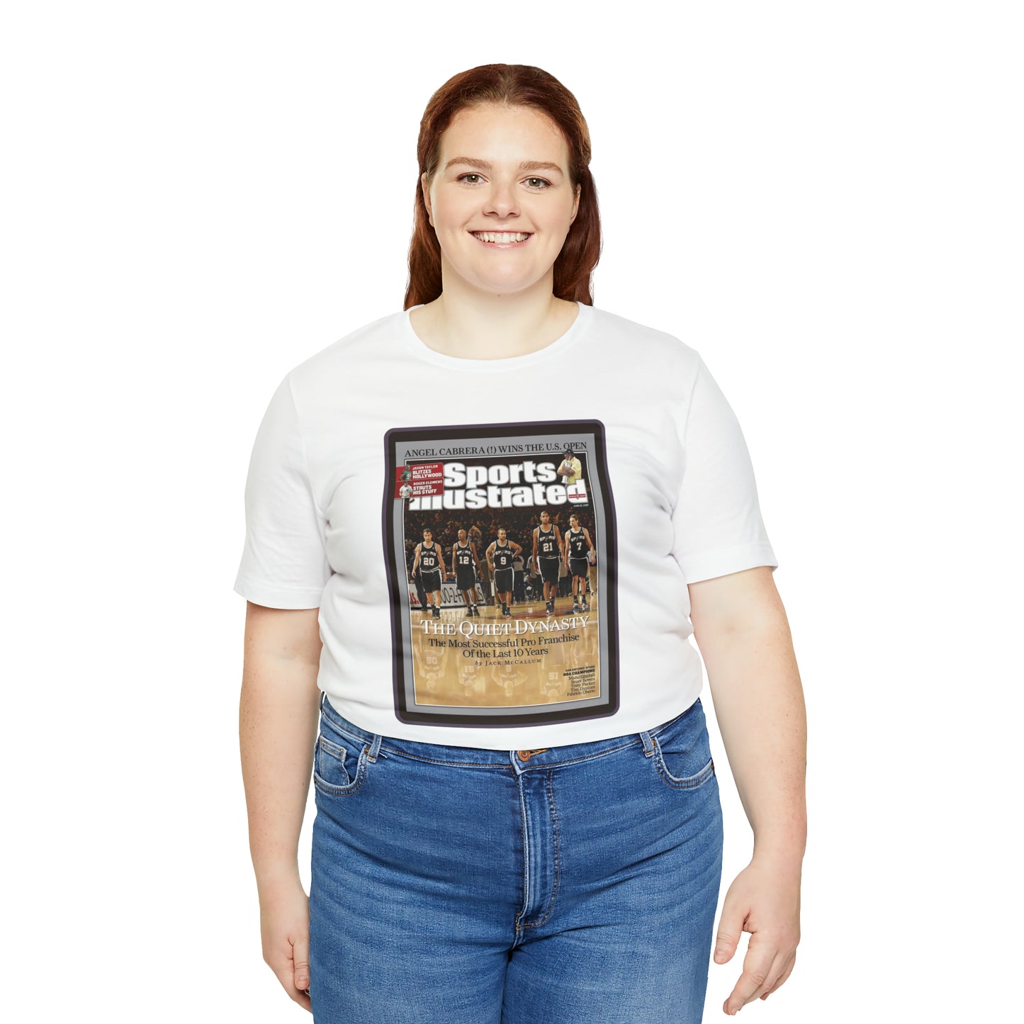 90s Throwback Spurs Basketball Sports Illustrated Unisex Jersey Short Sleeve Tee
