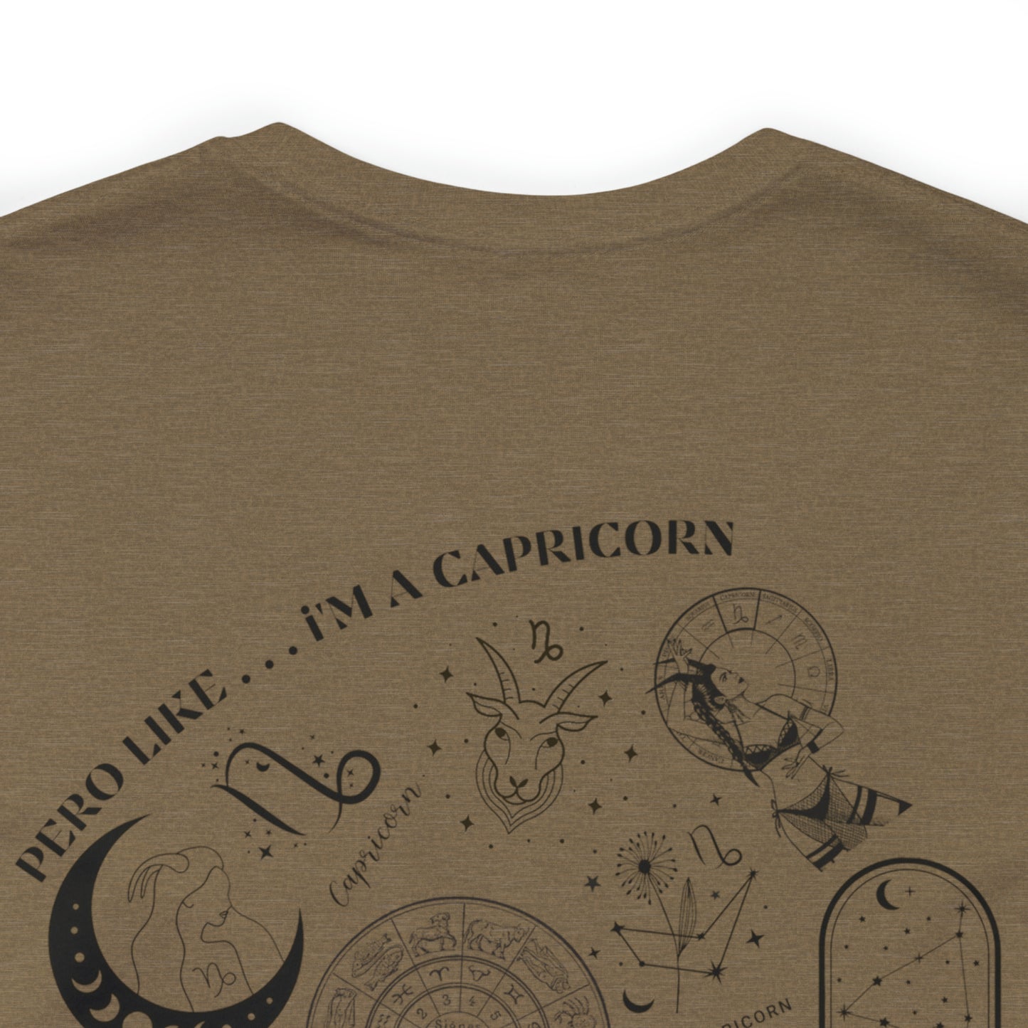 Zodiac Capricorn - Astrology Unisex Jersey Short Sleeve Tee Front/Back Print