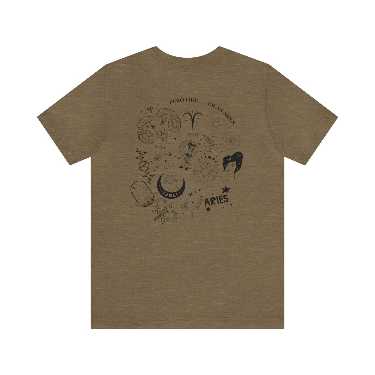 Zodiac Aries - Astrology Unisex Jersey Short Sleeve Tee Front/Back Print
