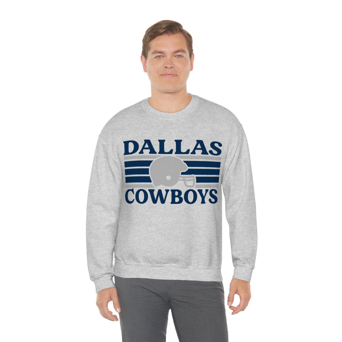 Retro Style Dallas Football Unisex Heavy Blend Crewneck Sweatshirt