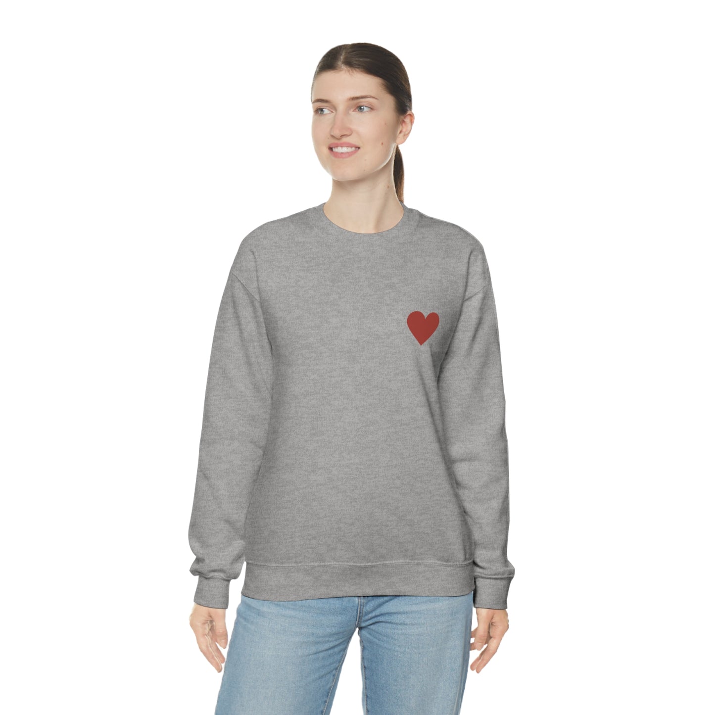 Heart Self Love Club Valentines Day Unisex Heavy Blend Crewneck Sweatshirt Front/Back Print