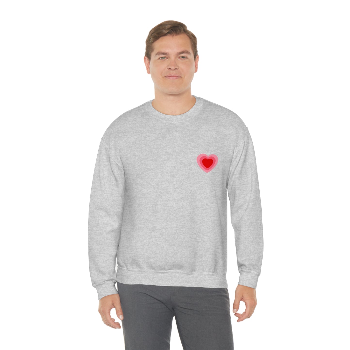 Heart Thick Thighs Love Vibes Valentines Day Unisex Heavy Blend Crewneck Sweatshirt Front/Back Print