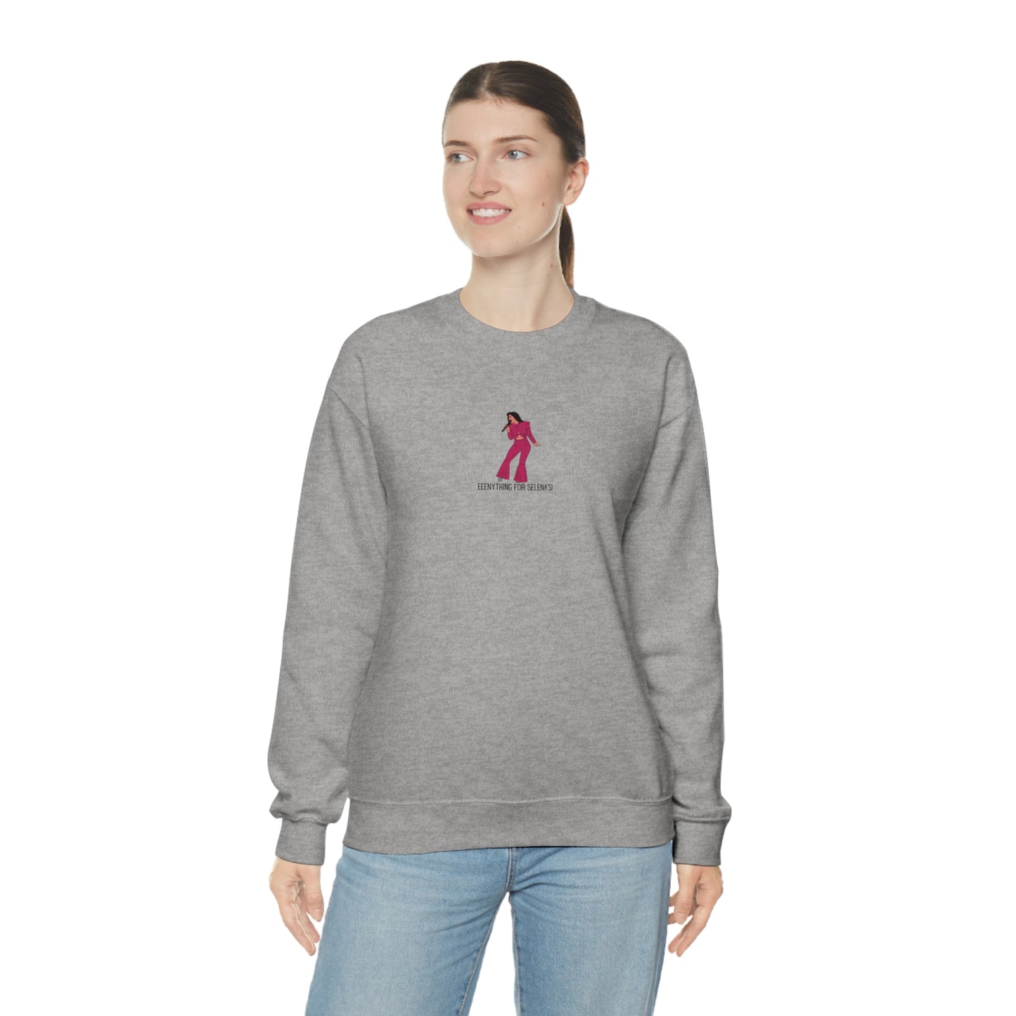 Eeeenything For Selenas Unisex Heavy Blend Crewneck Sweatshirt