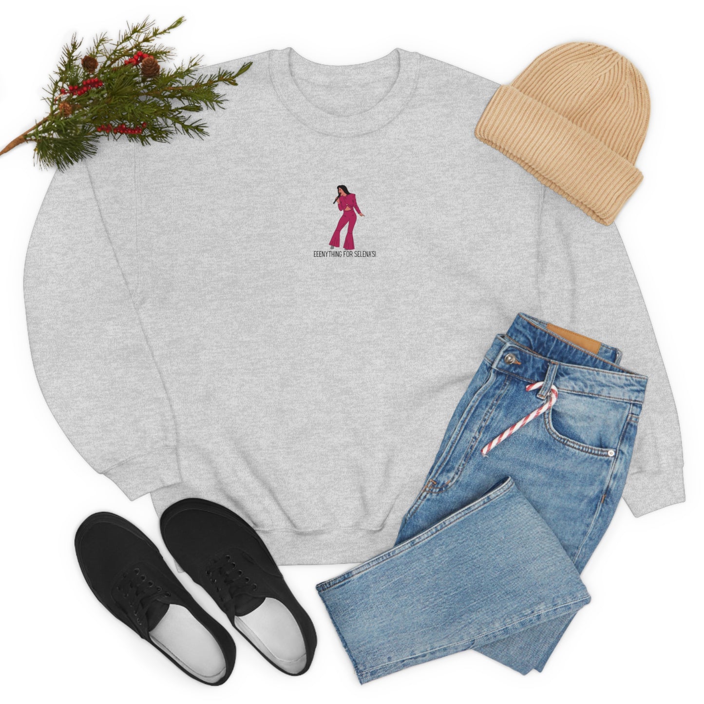 Eeeenything For Selenas Unisex Heavy Blend Crewneck Sweatshirt