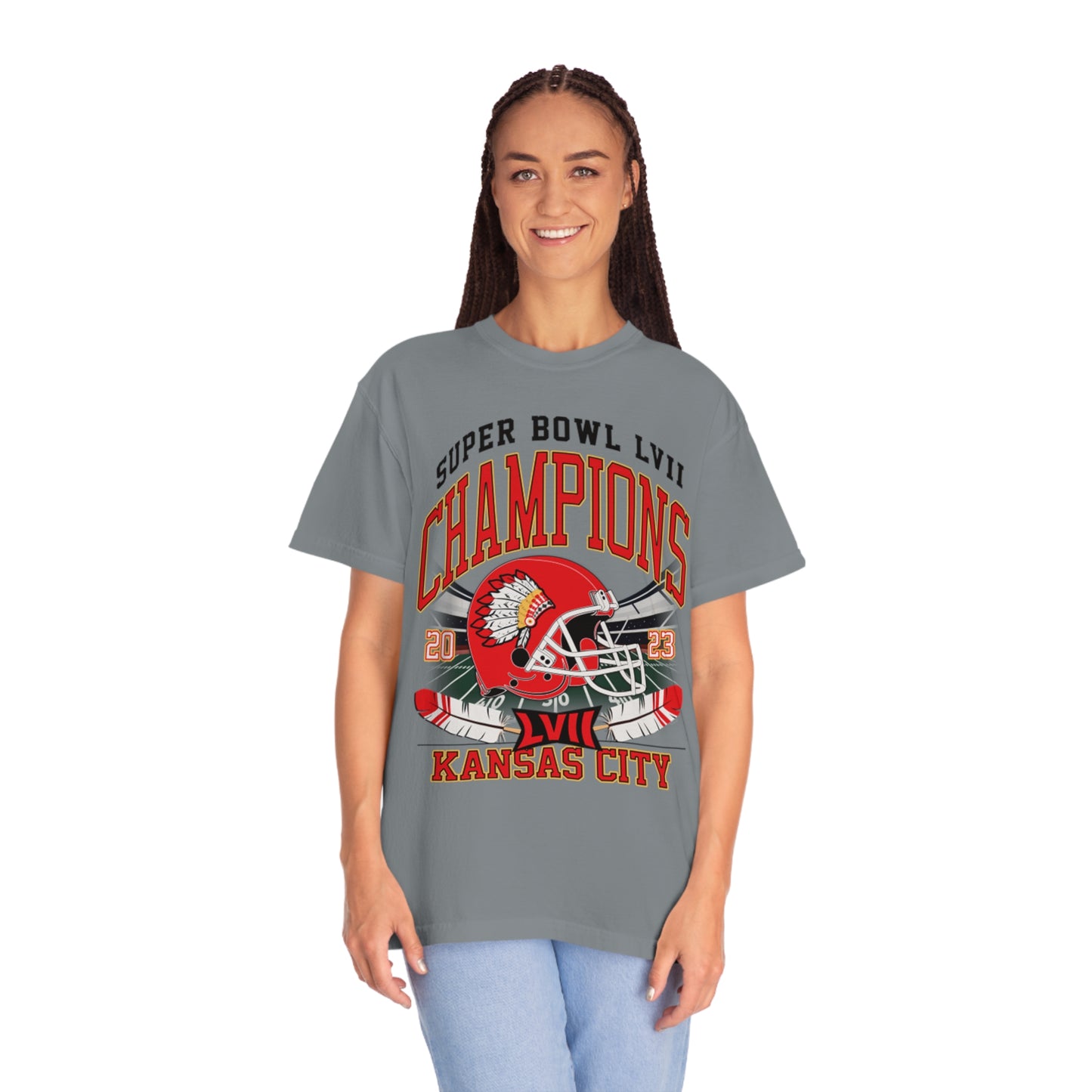 Kansas City Super Bowl Champions Football Unisex Garment-Dyed T-shirt