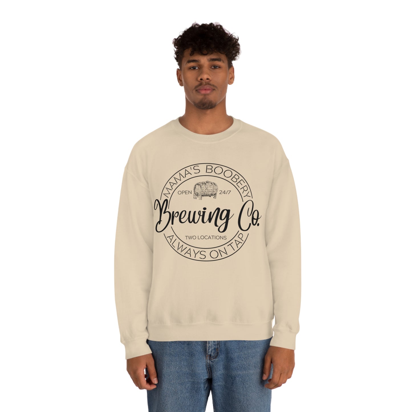 Moms Boobery Brewery Unisex DryBlend® Crewneck Sweatshirt