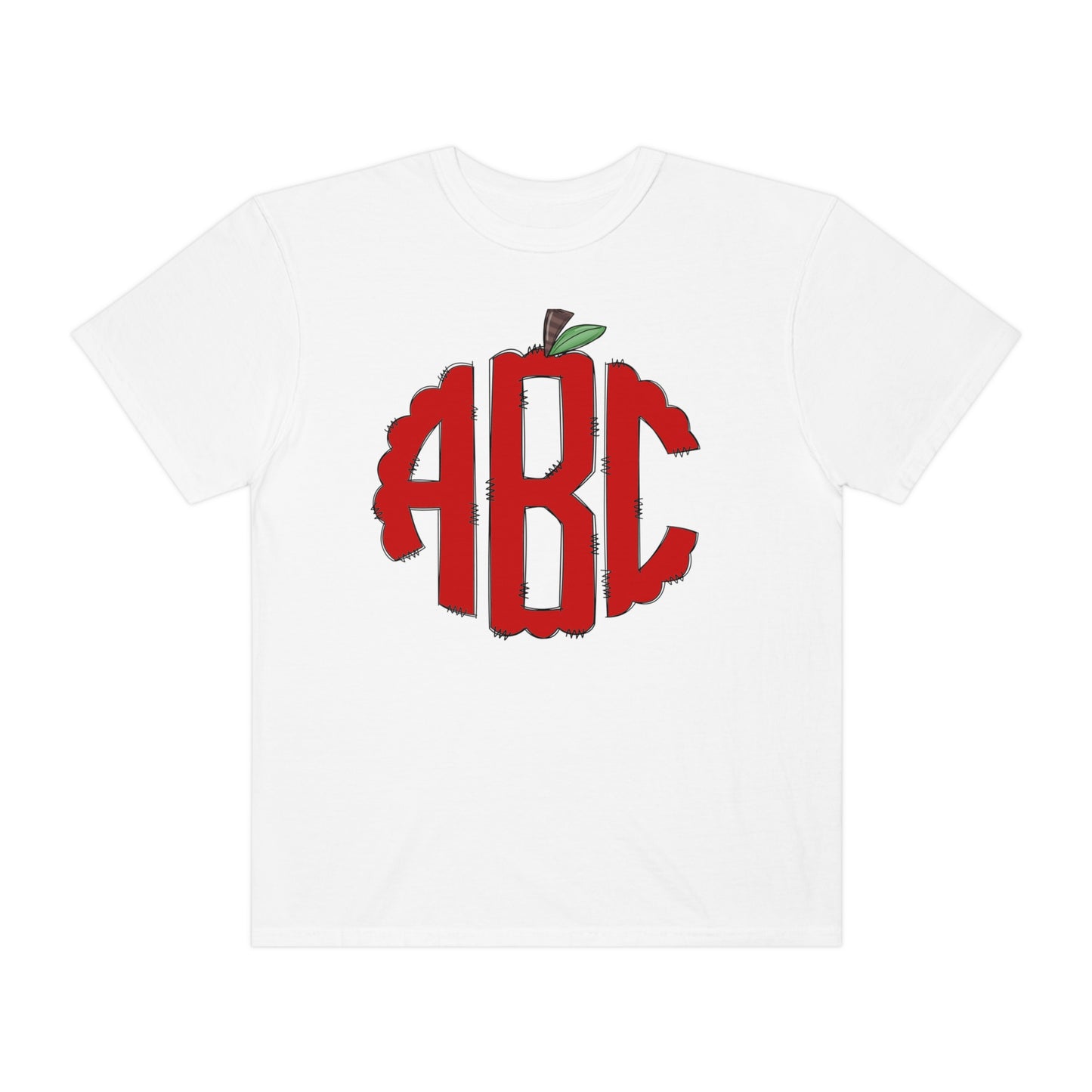 ABC Apple Teacher Unisex Garment-Dyed T-shirt