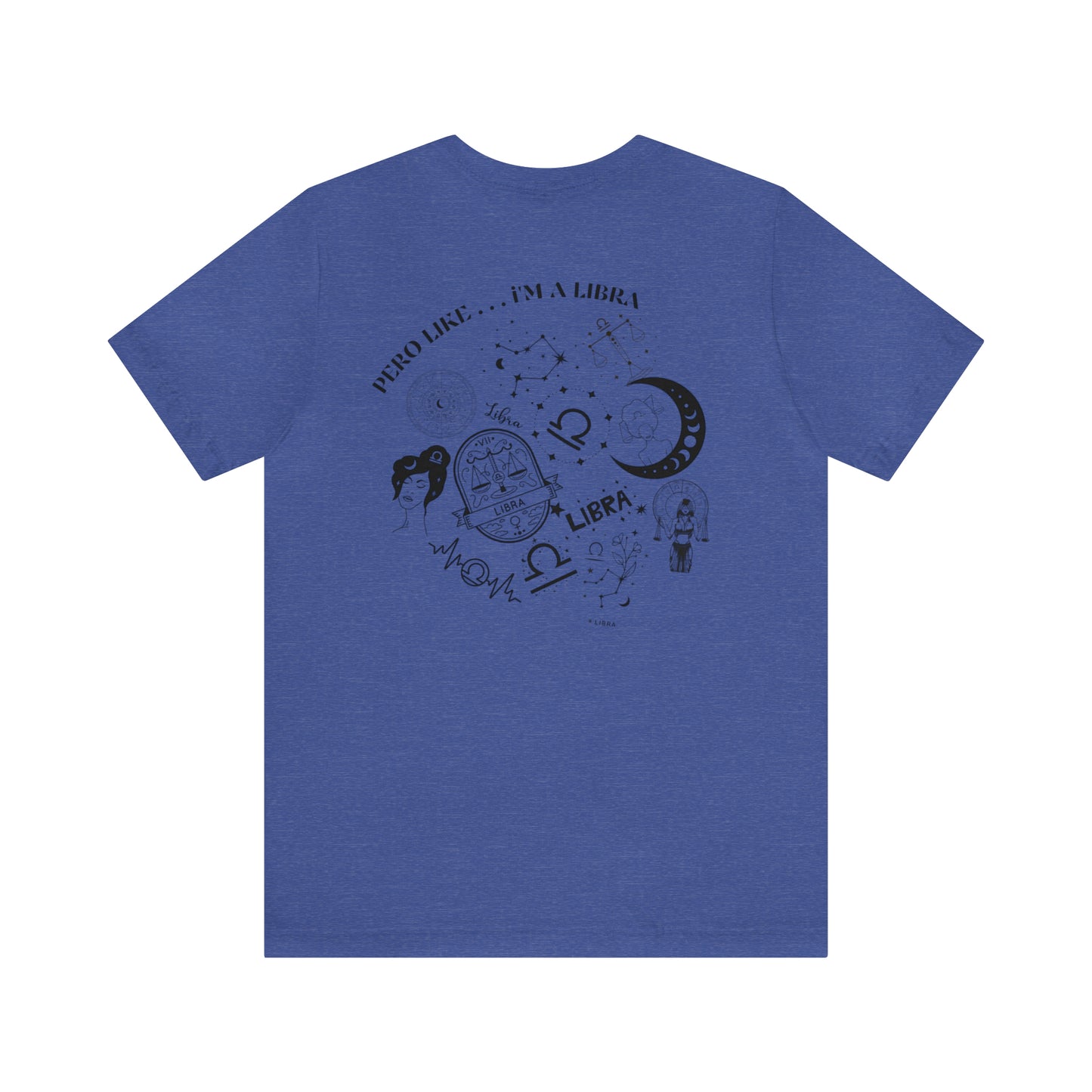 Zodiac Libra - Astrology Unisex Jersey Short Sleeve Tee Front/Back Print