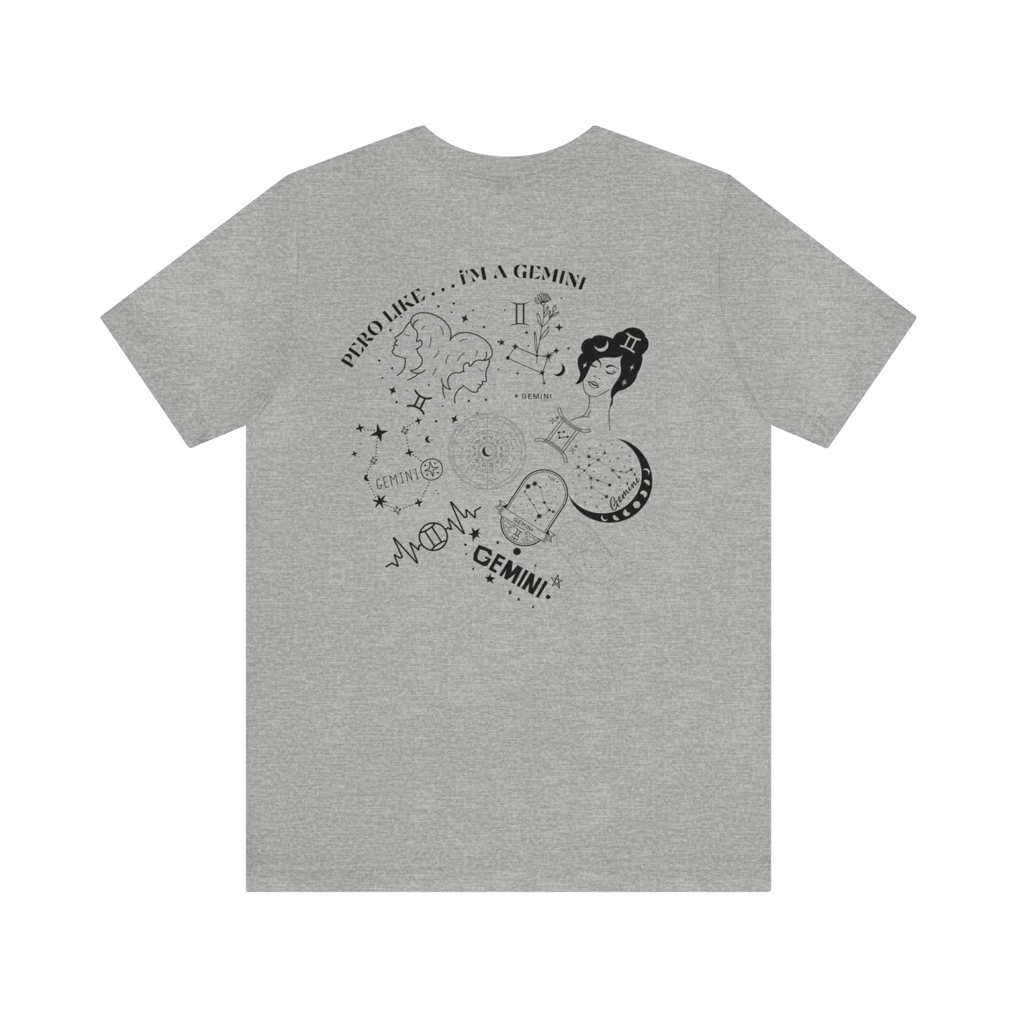 Zodiac Gemini - Astrology Unisex Jersey Short Sleeve Tee Front/Back Print
