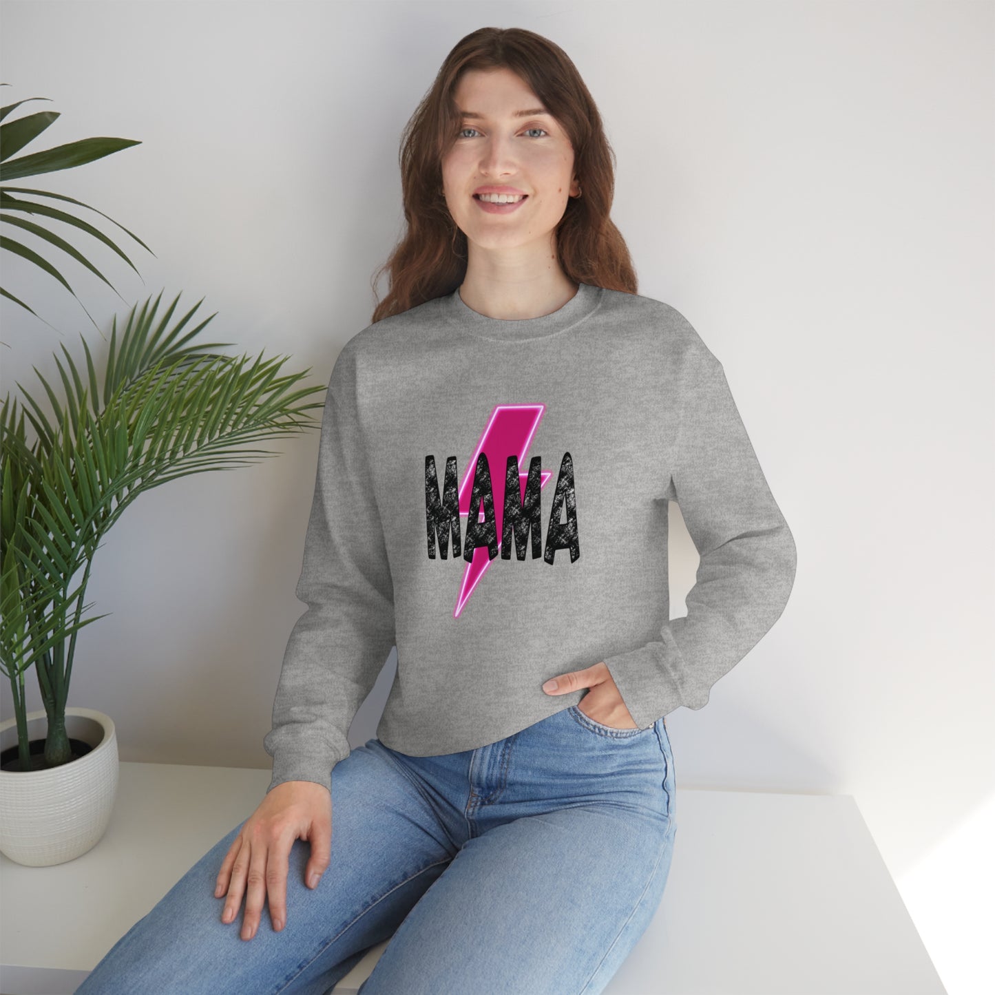 Mama Mommy & Me Matching Set Unisex DryBlend® Crewneck Sweatshirt