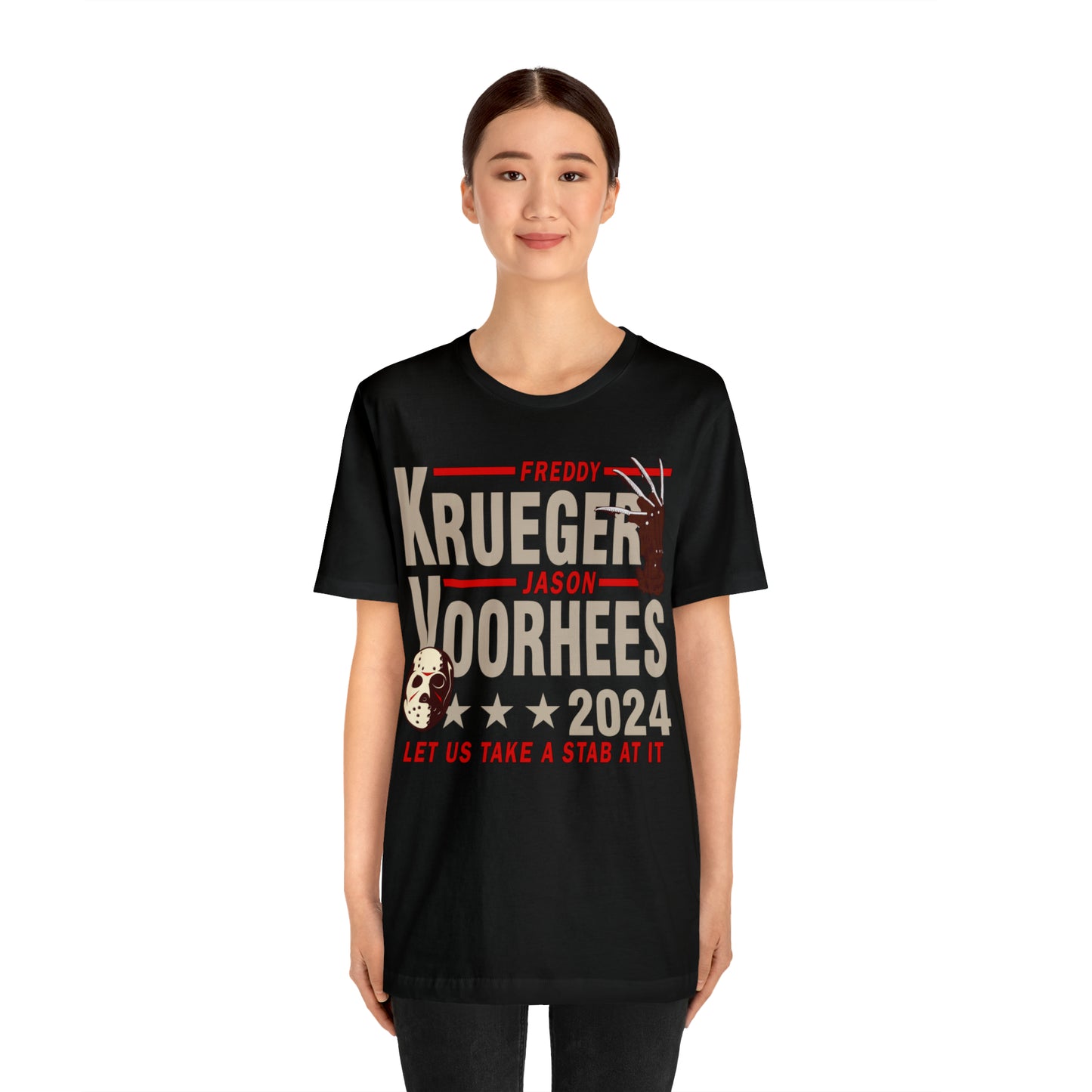 Freddy Krueger Jason Voorhees 2024 | Unisex Jersey Short Sleeve Tee