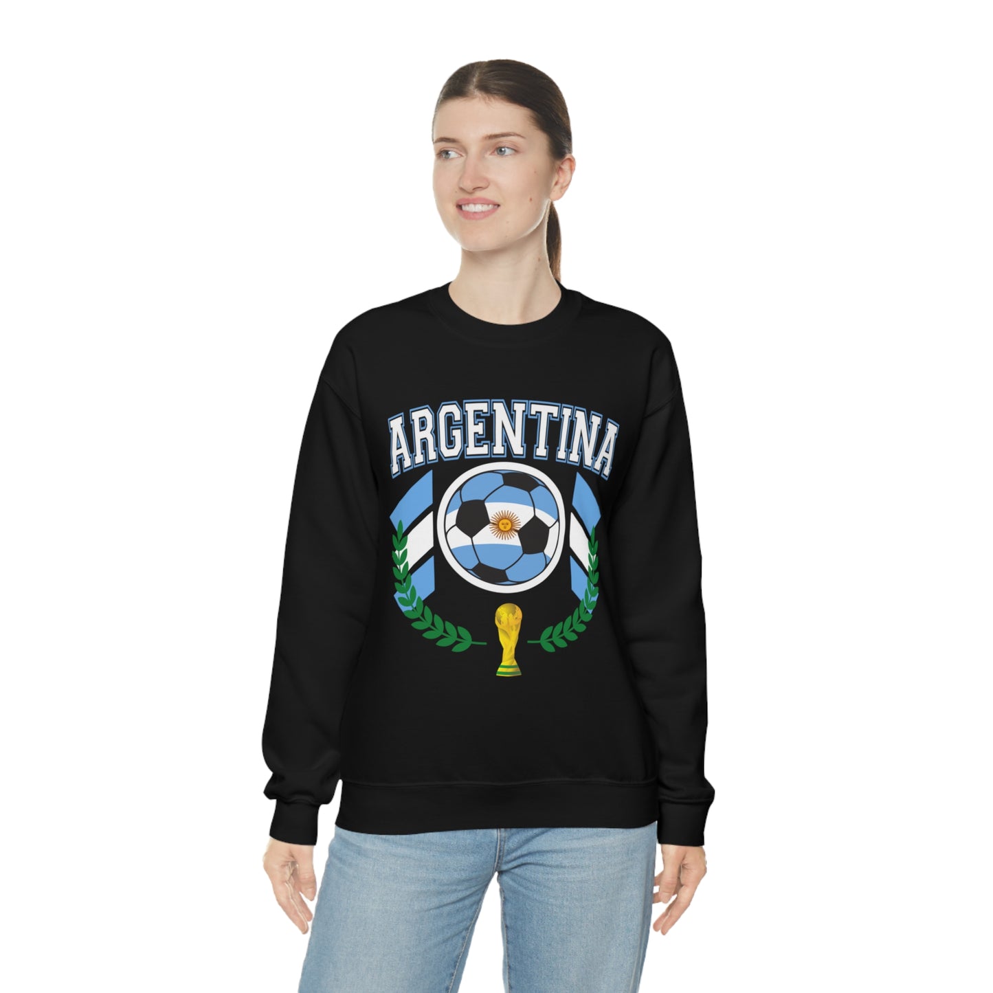 Argentina World Cup Soccer Unisex Heavy Blend Crewneck Sweatshirt