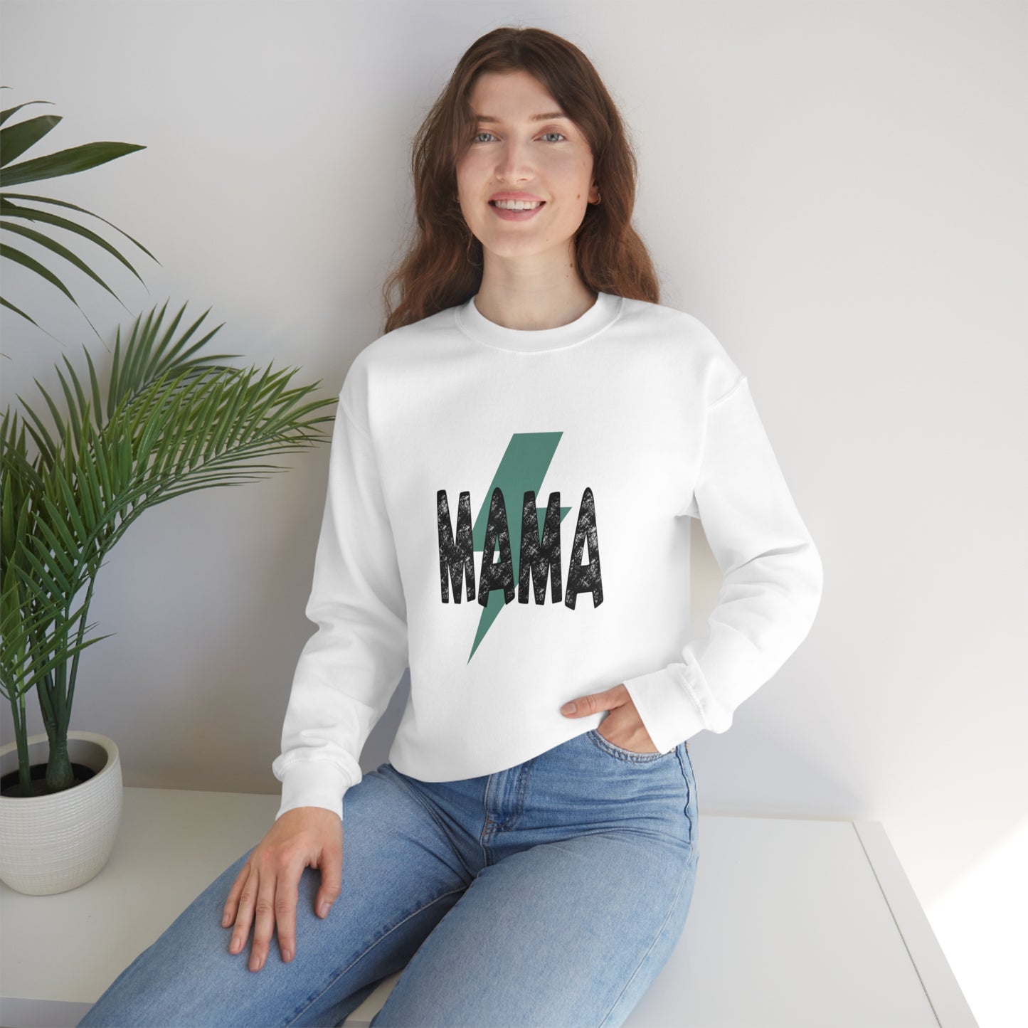 Mama Mommy & Me Matching Set Unisex DryBlend® Crewneck Sweatshirt