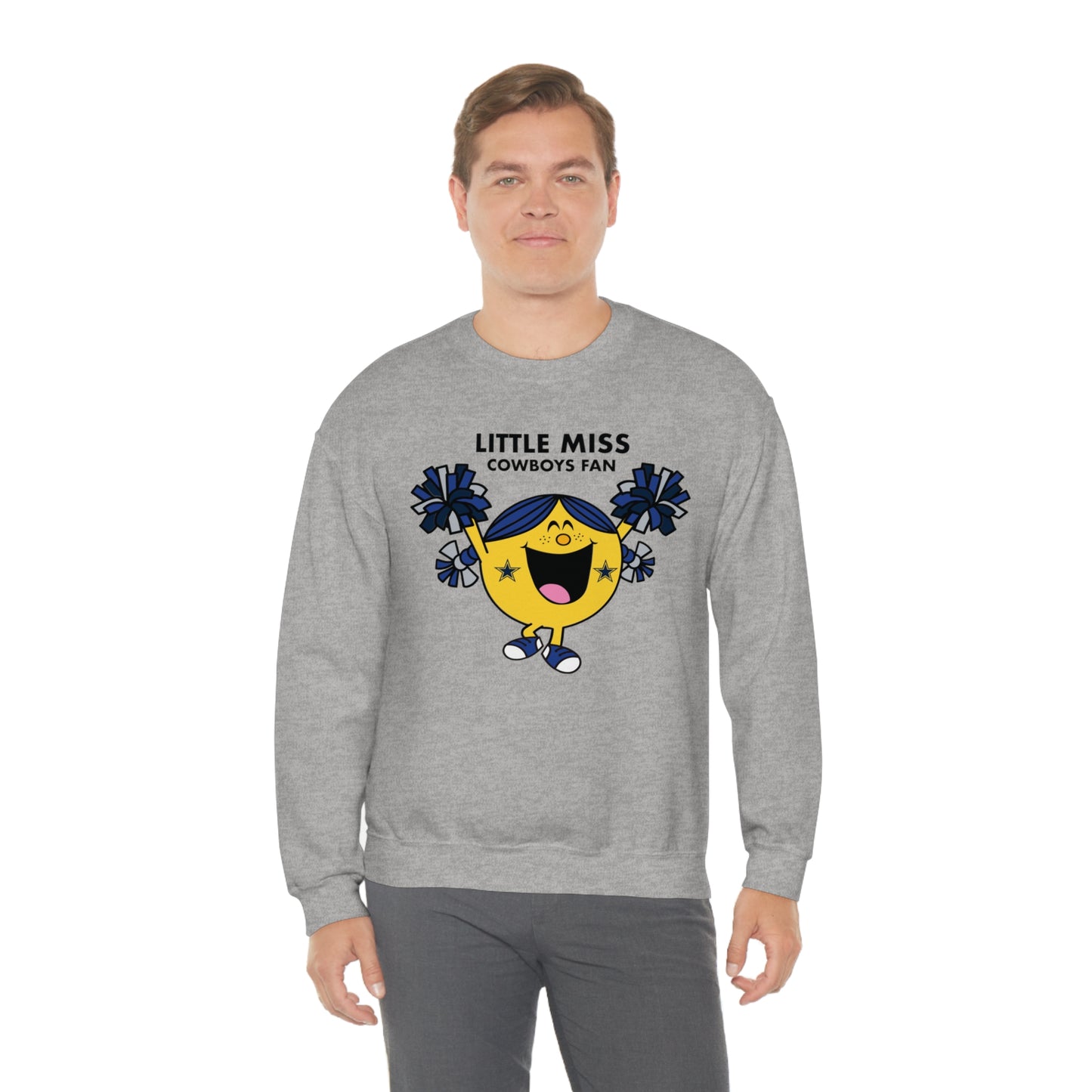 Little Miss Dallas Cowboys Unisex Heavy Blend Crewneck Sweatshirt