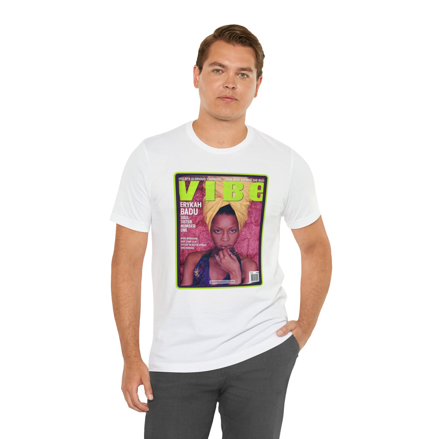 90s Throwback Erykah Badu Vibe Magazine Unisex Jersey Short Sleeve Tee