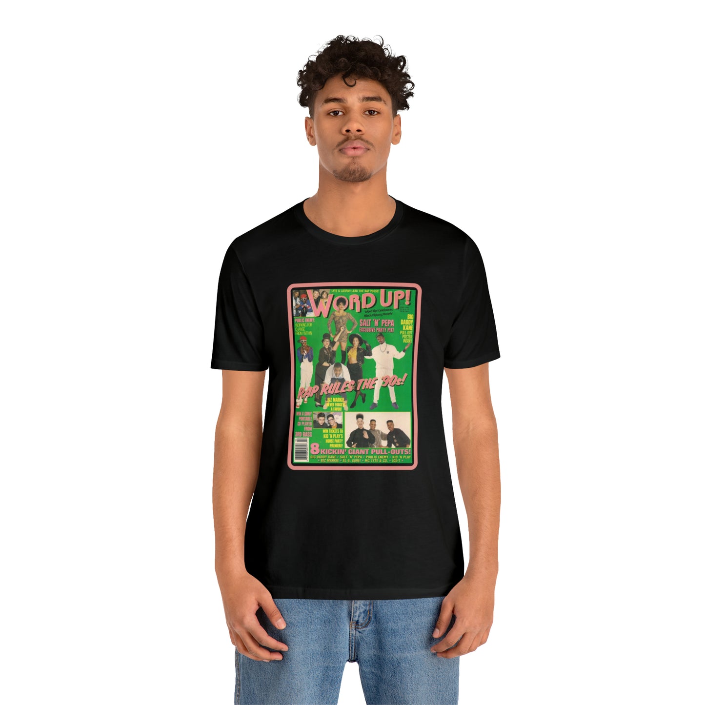 90s Throwback Word Up Magazine Unisex Jersey Short Sleeve Tee