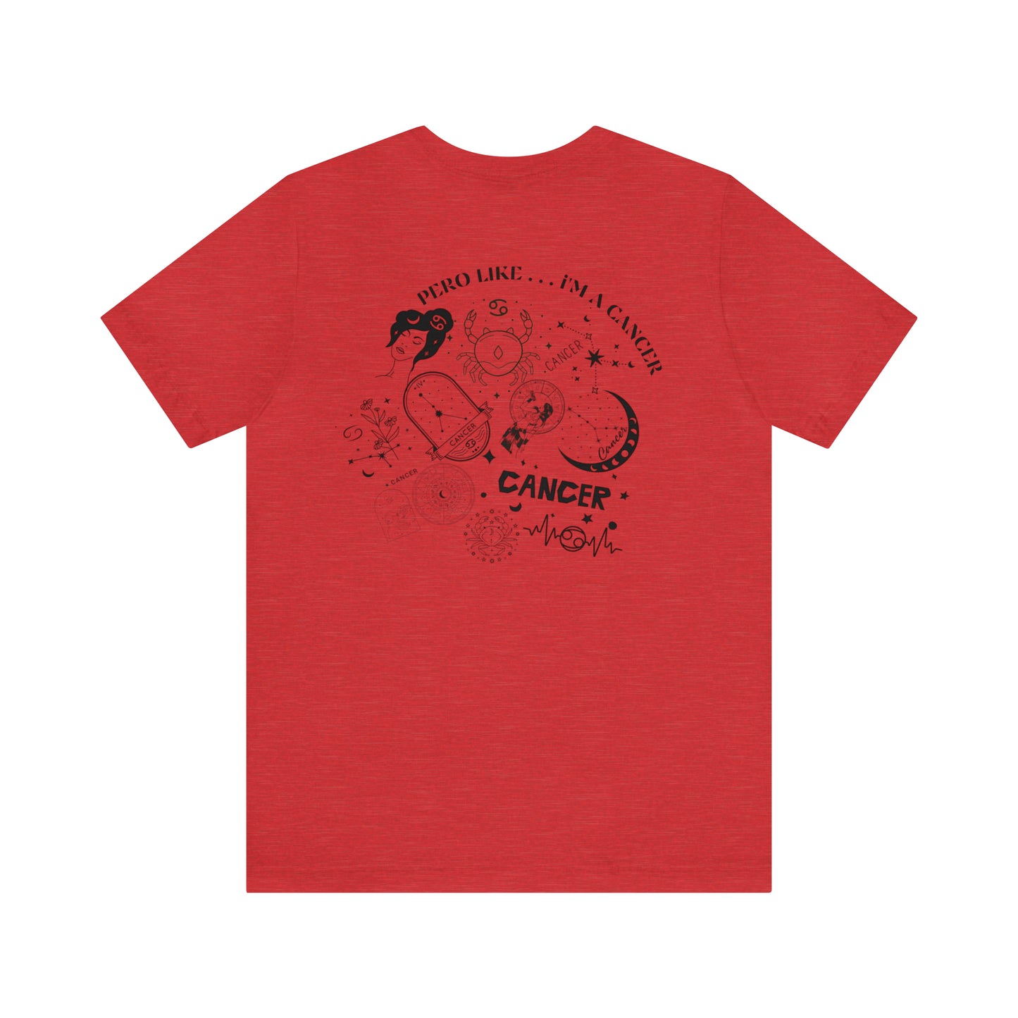Zodiac Cancer - Astrology Unisex Jersey Short Sleeve Tee Front/Back Print