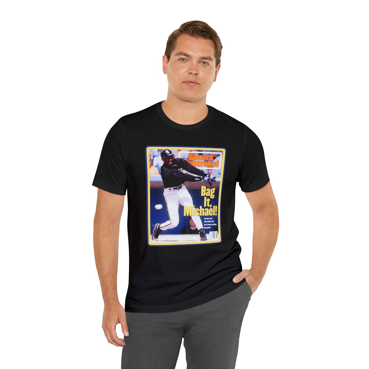 90s Throwback Michael Jordan Sports Illustrated Magazine Unisex Jersey Short Sleeve Tee