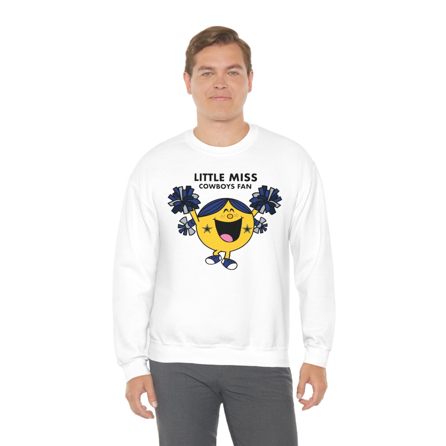 Little Miss Dallas Cowboys Unisex Heavy Blend Crewneck Sweatshirt